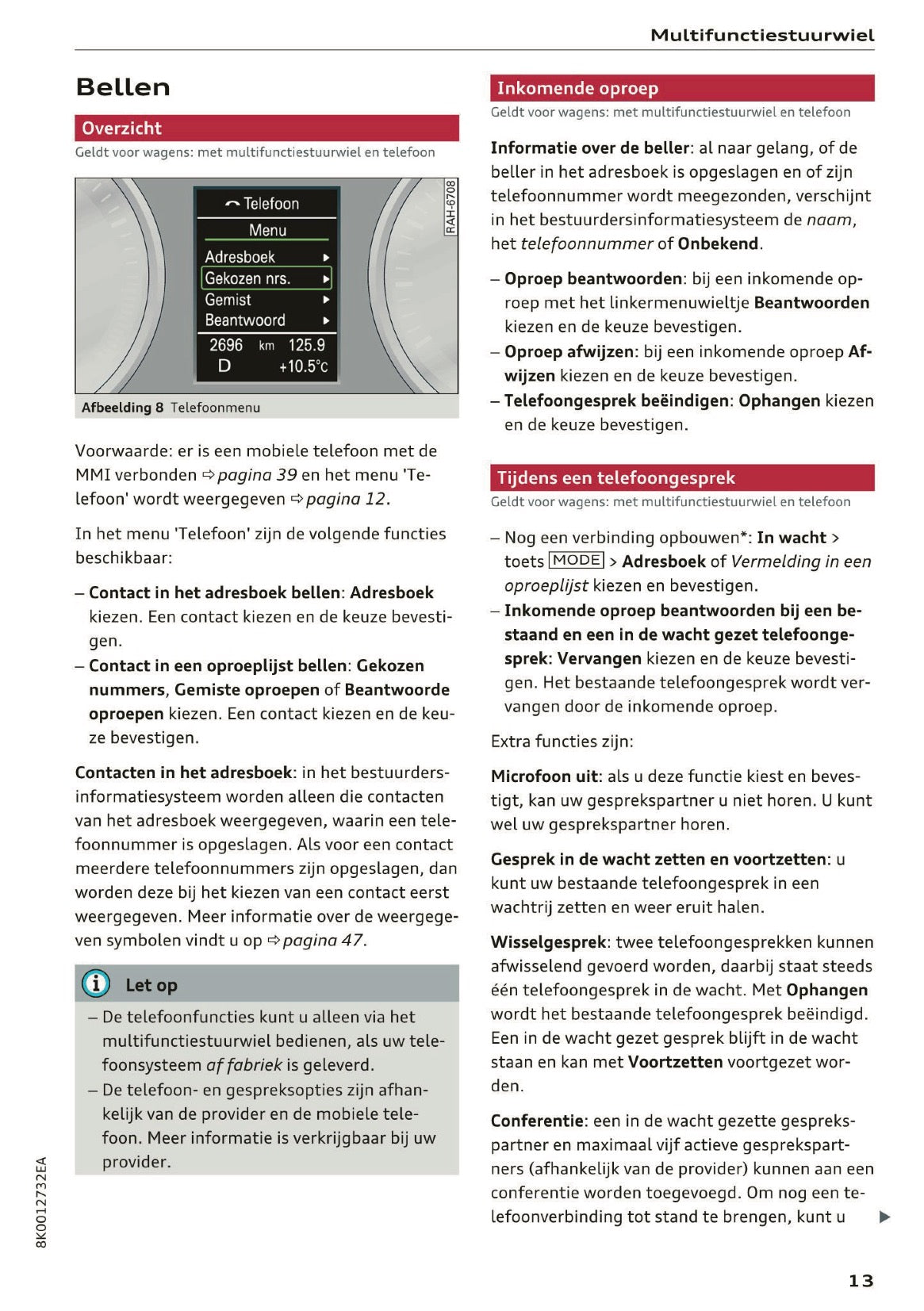 2015-2016 Audi A5 MMI Navigation Plus Manual | Dutch