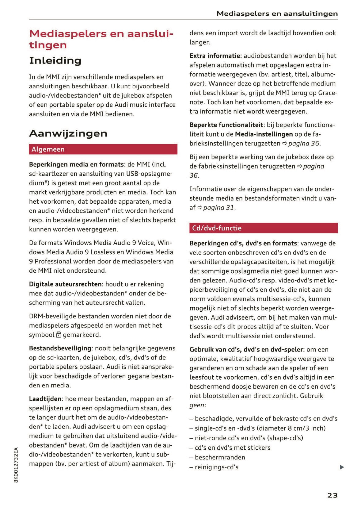 2015-2016 Audi A5 MMI Navigation Plus Manual | Dutch