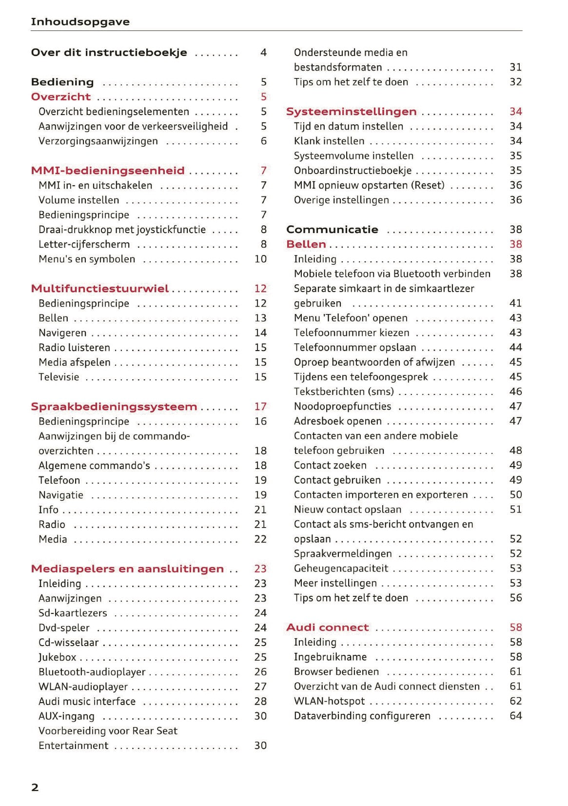 2015-2016 Audi A5 MMI Navigation Plus Manual | Dutch