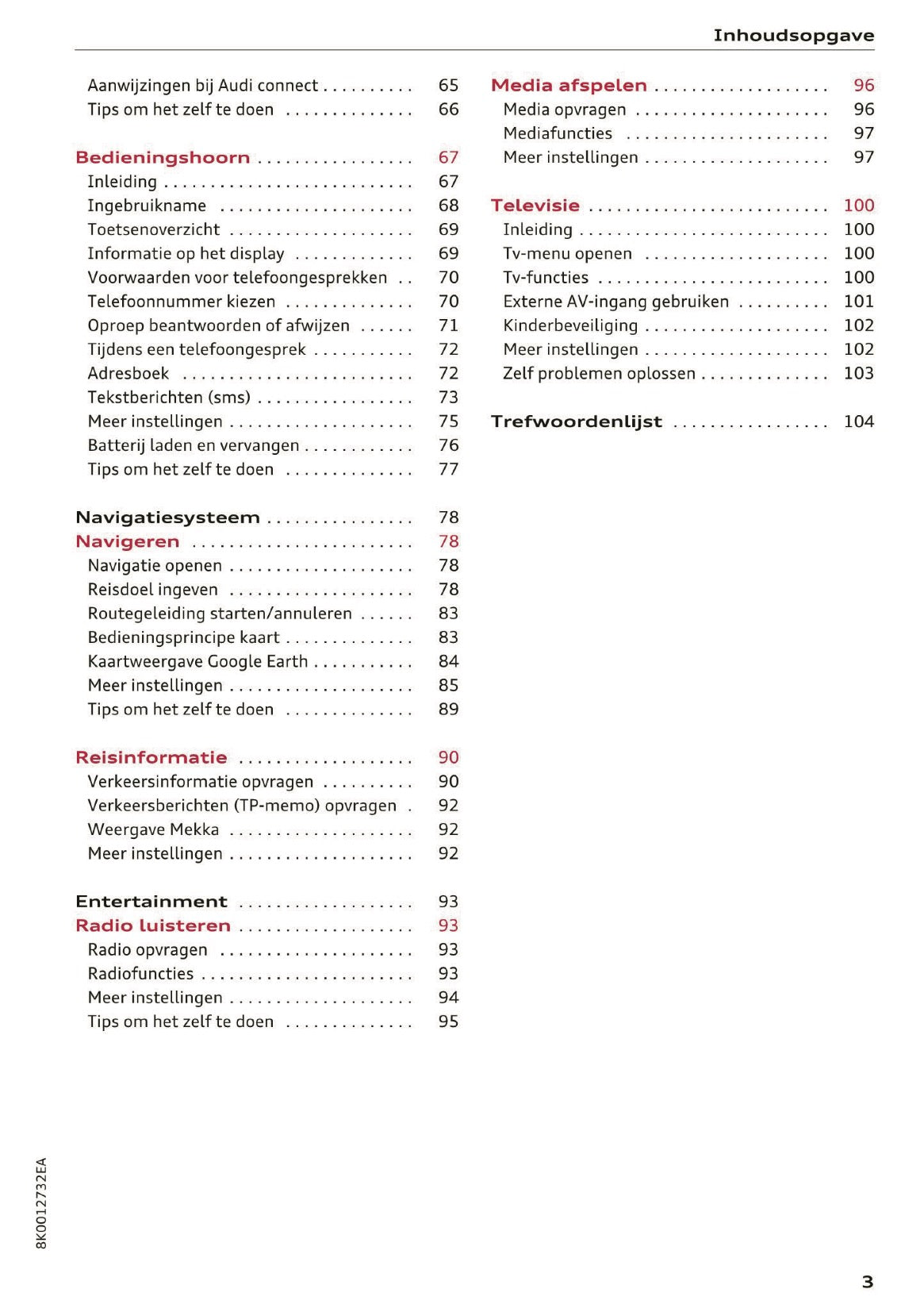 2015-2016 Audi A5 MMI Navigation Plus Manual | Dutch
