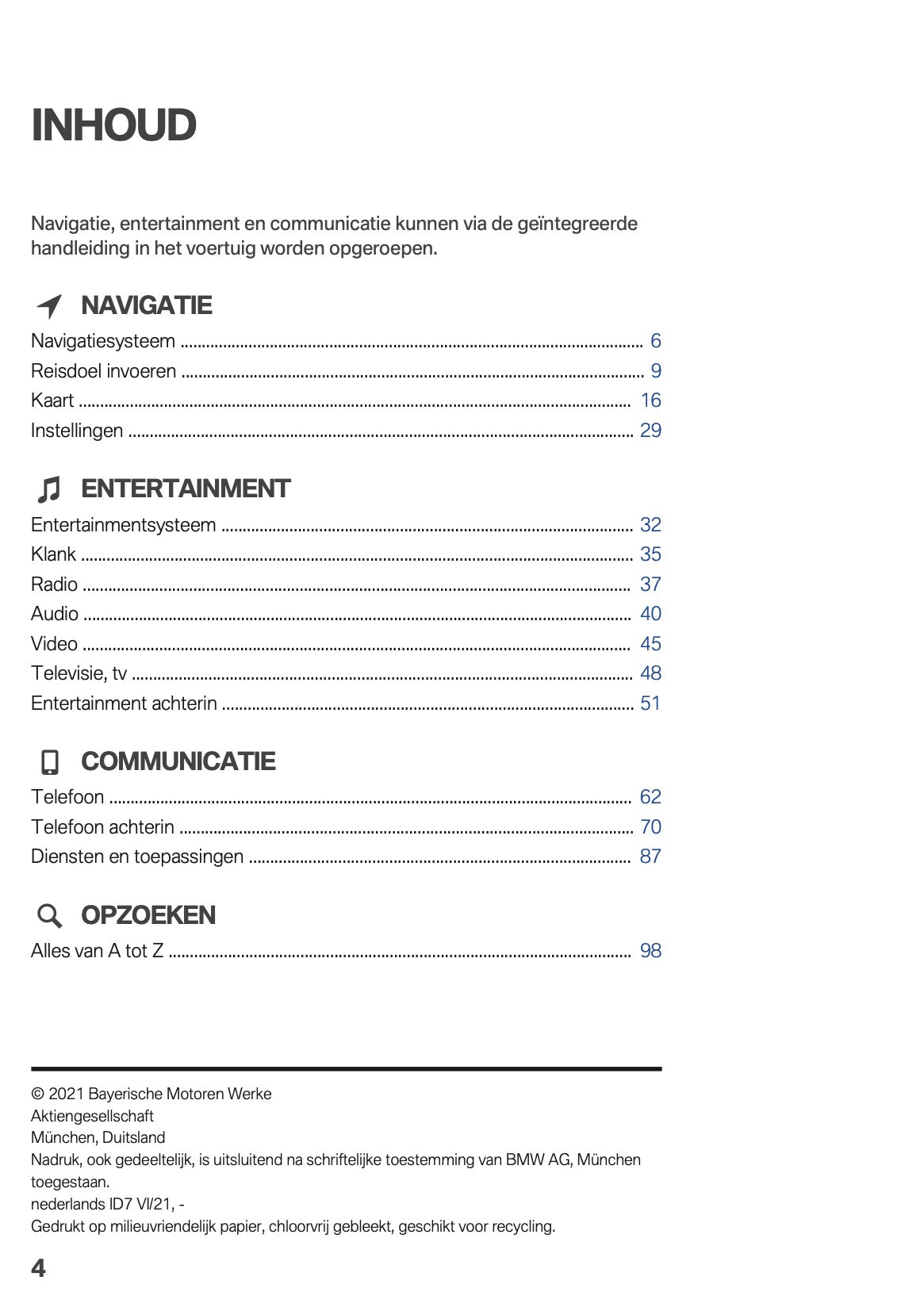 2021 BMW 3 Series Touring Plug-in-Hybrid Infotainment Manual | Dutch