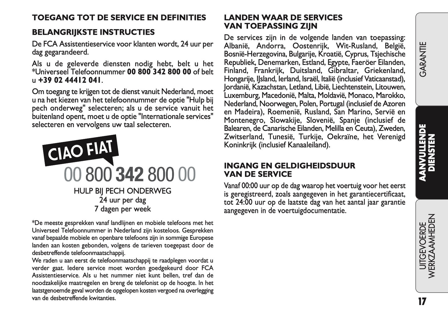2021 Fiat Warranty & Service Book | Dutch