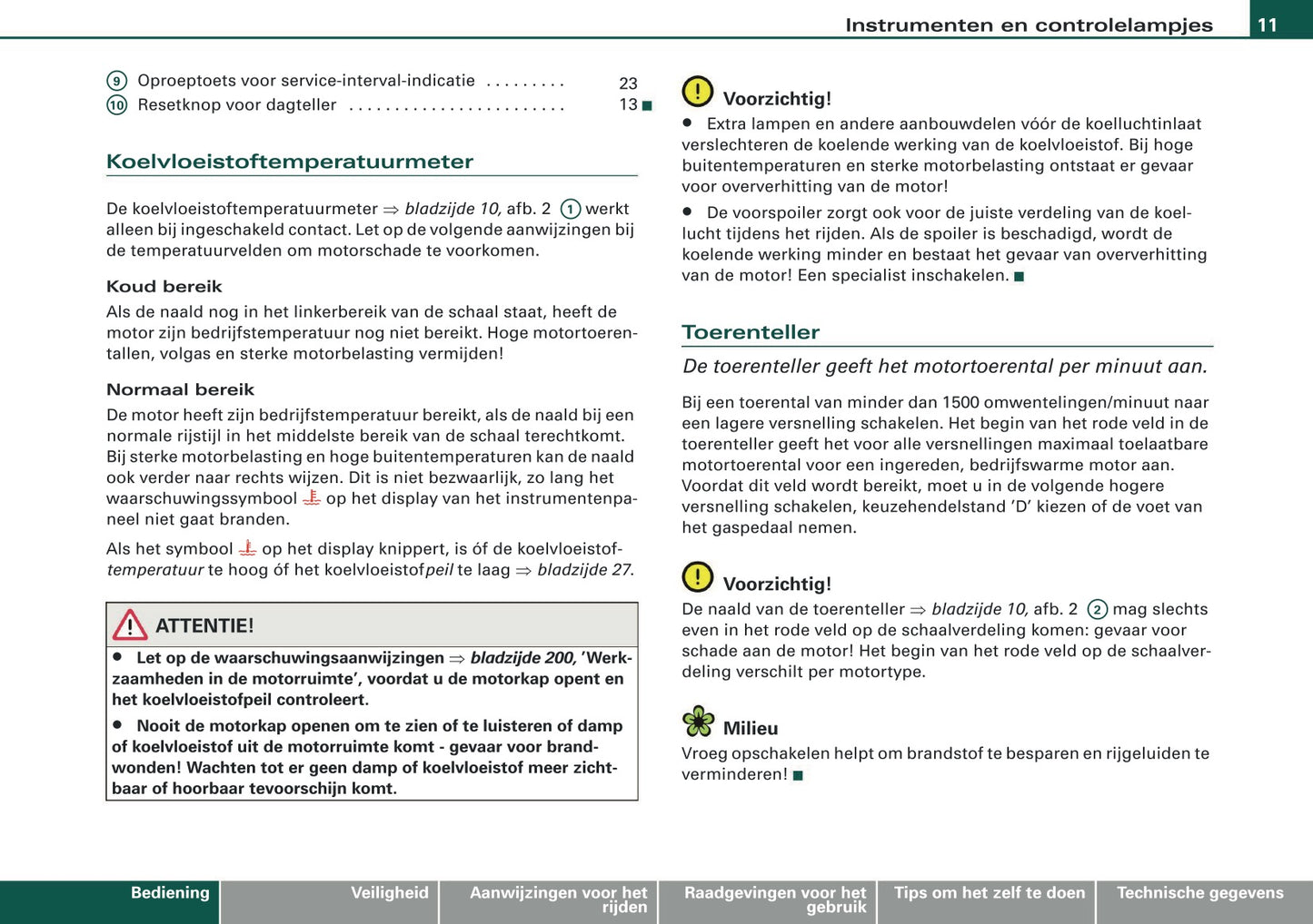 2007-2008 Audi A4 Cabriolet Owner's Manual | Dutch