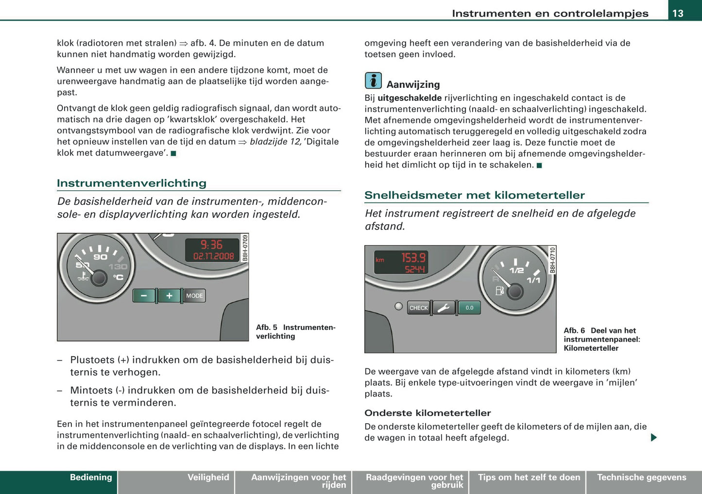 2007-2008 Audi A4 Cabriolet Owner's Manual | Dutch