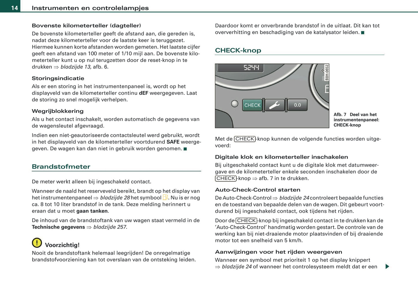 2007-2008 Audi A4 Cabriolet Owner's Manual | Dutch