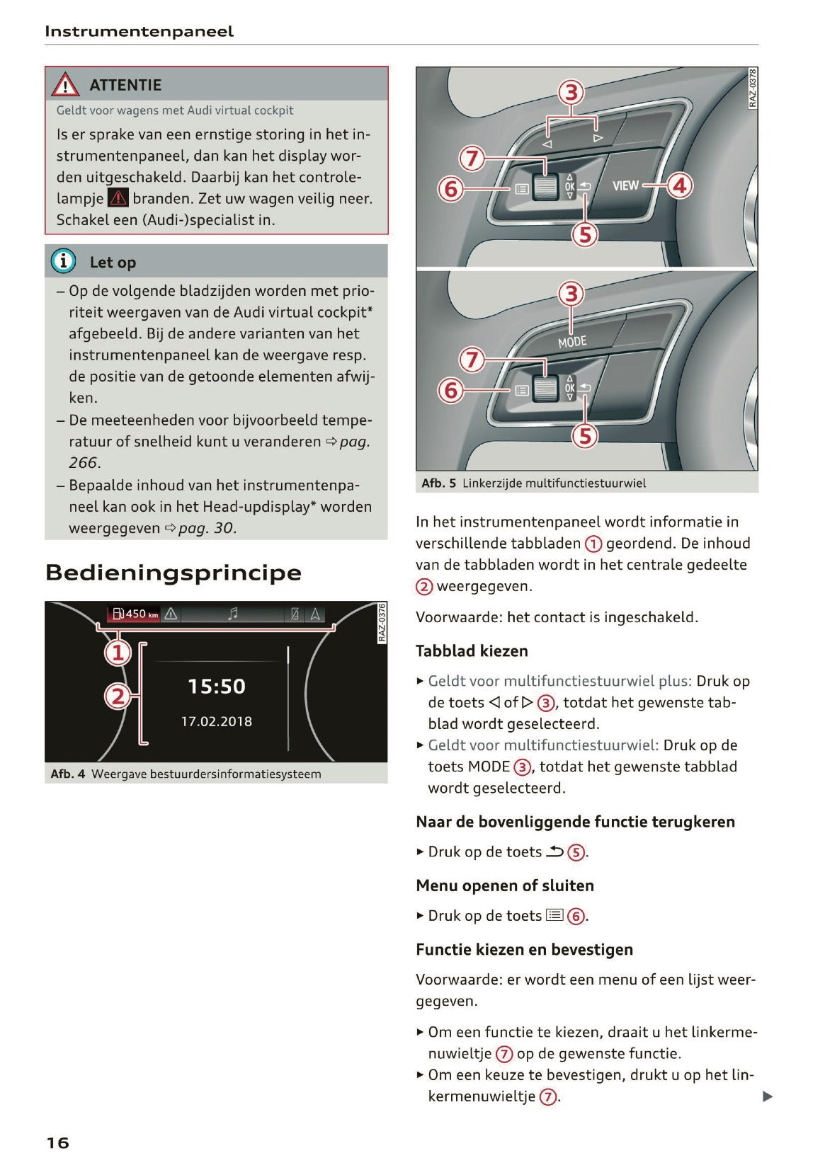 2021 Audi Q5 Owner's Manual | Dutch