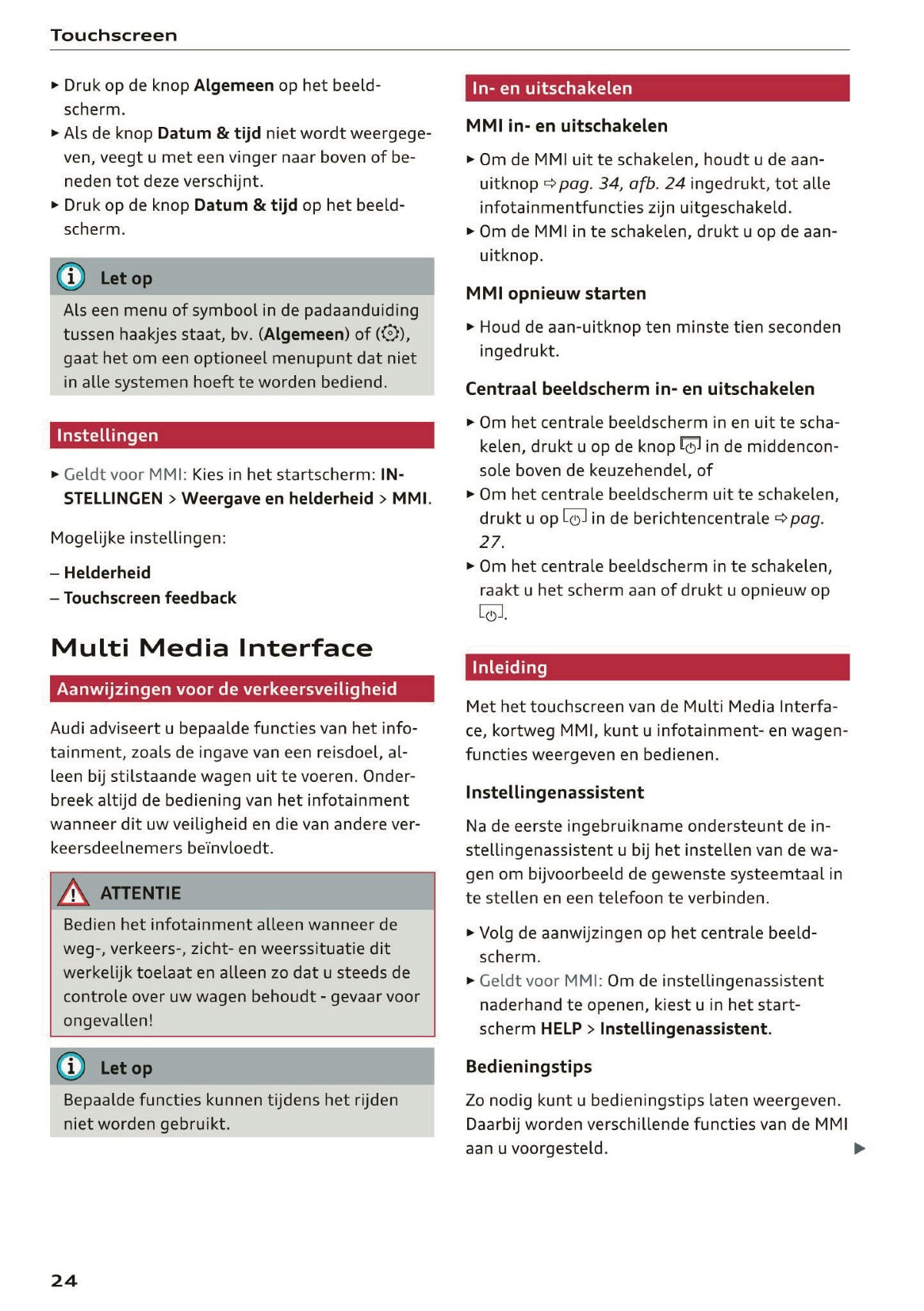 2021 Audi Q5 Owner's Manual | Dutch