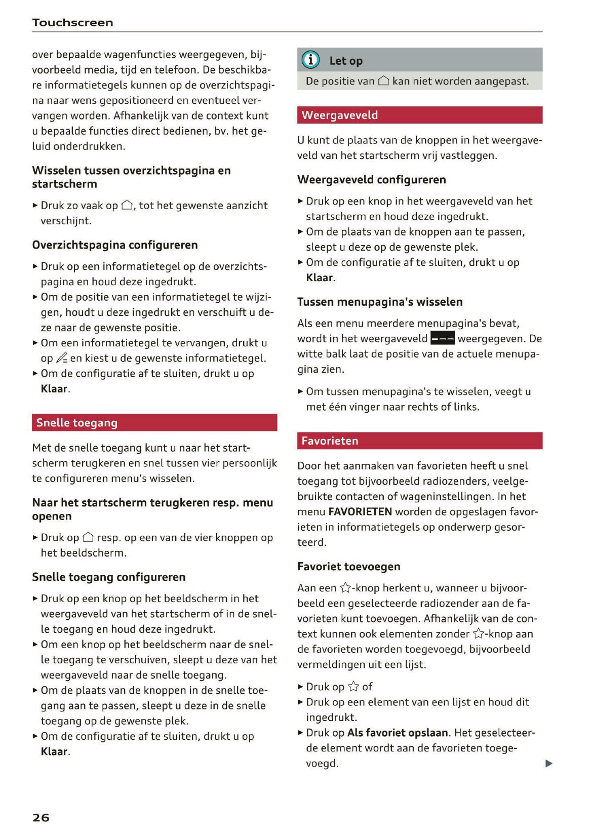 2021 Audi Q5 Owner's Manual | Dutch