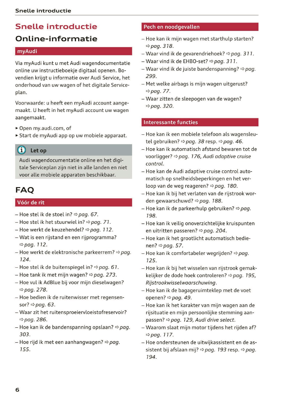 2021 Audi Q5 Owner's Manual | Dutch