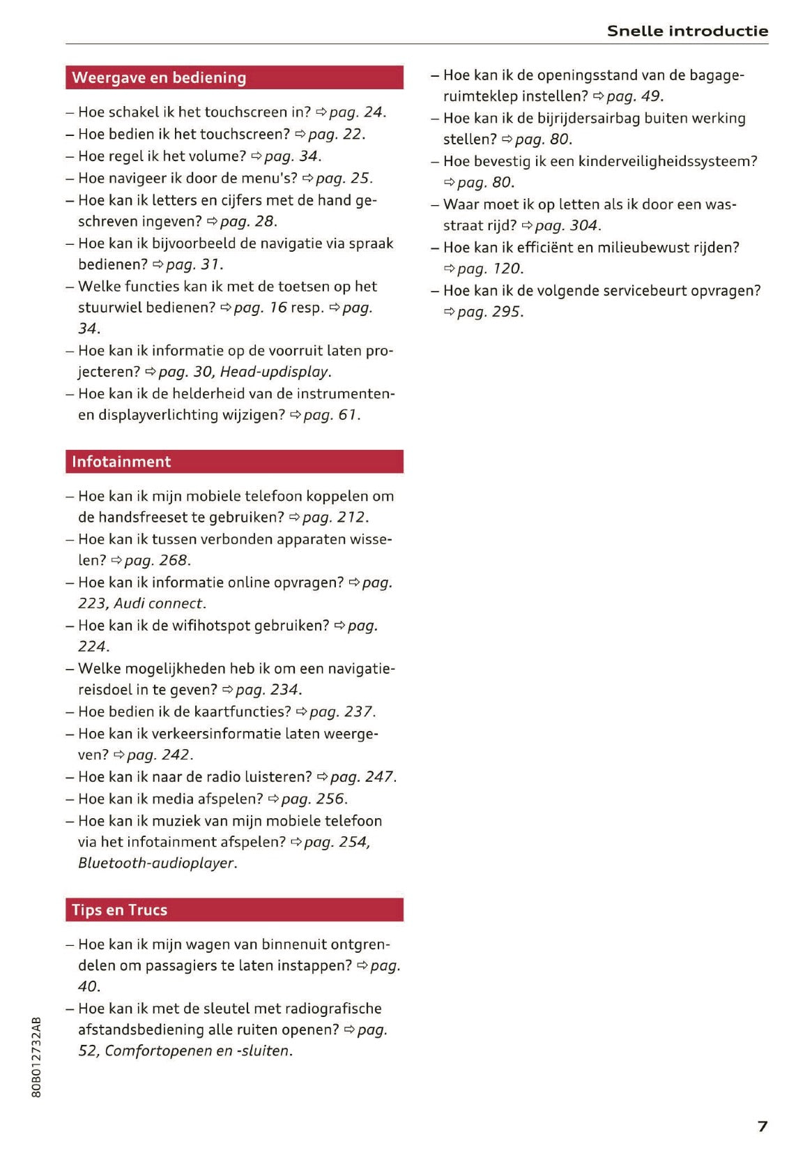 2021 Audi Q5 Owner's Manual | Dutch
