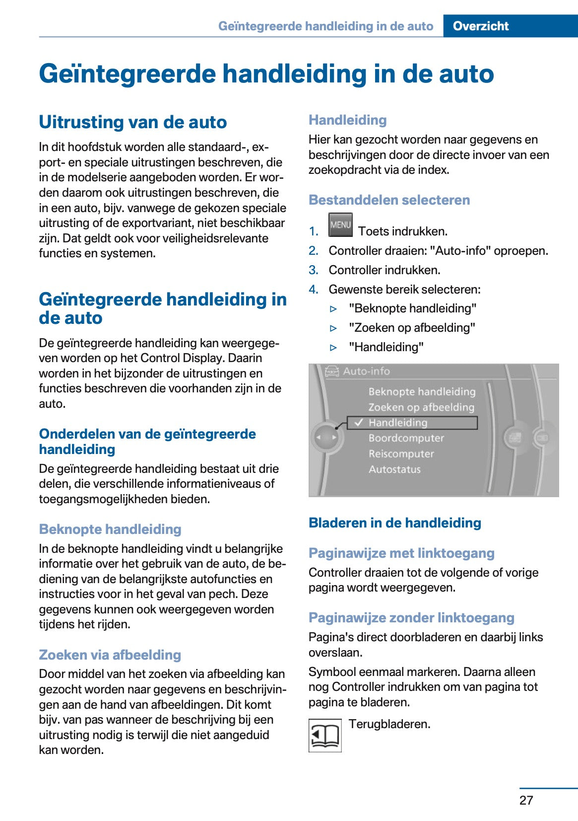 2013 BMW 1 Series Owner's Manual | Dutch
