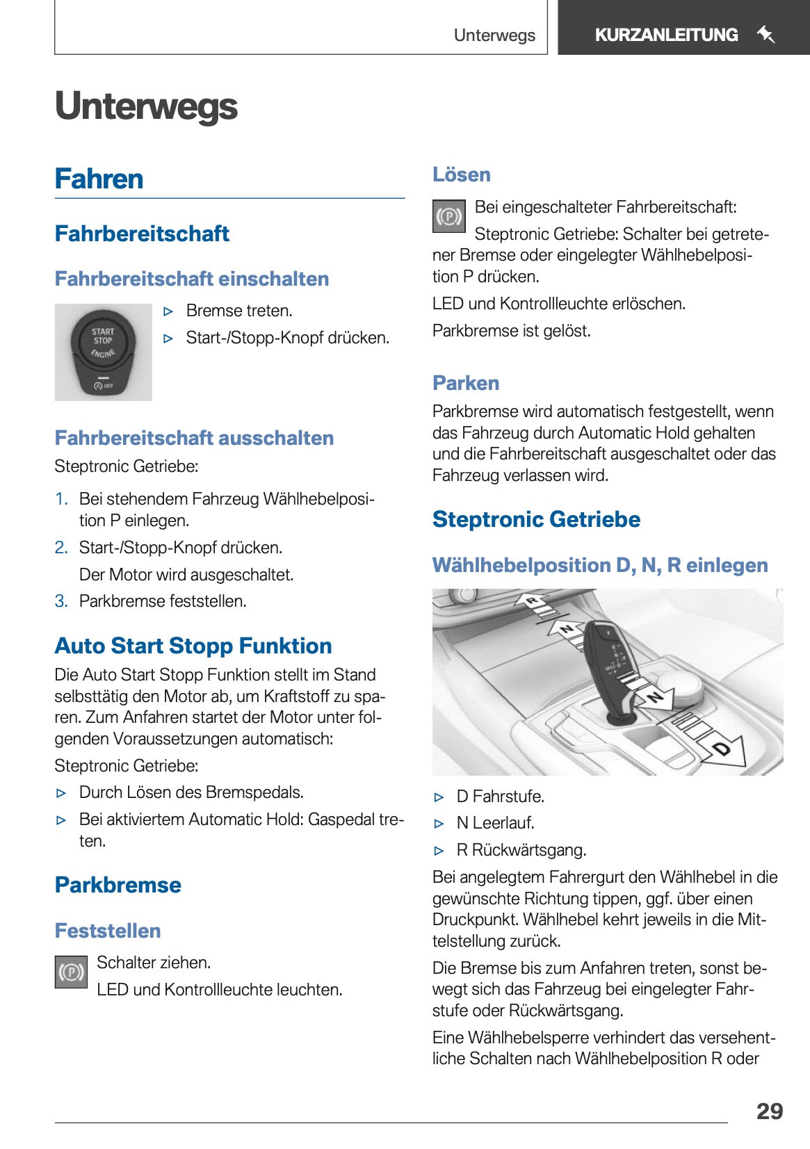 2019 BMW 5 Series Touring Bedienungsanleitung | Deutsch