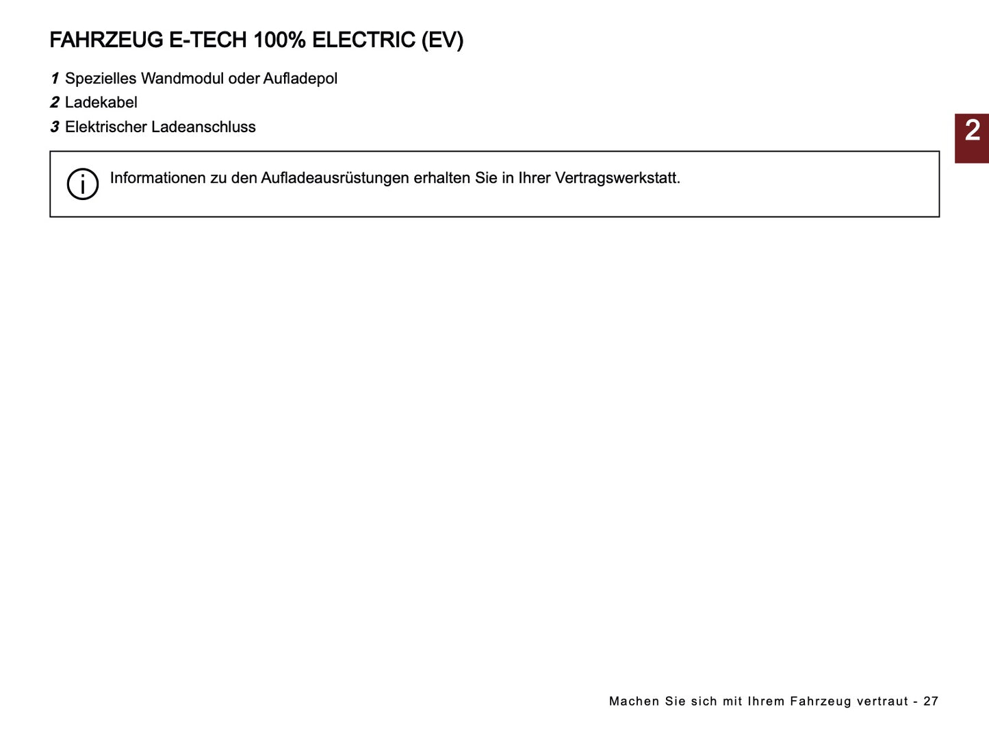 2024-2025 Dacia Spring Electric Bedienungsanleitung | Deutsch