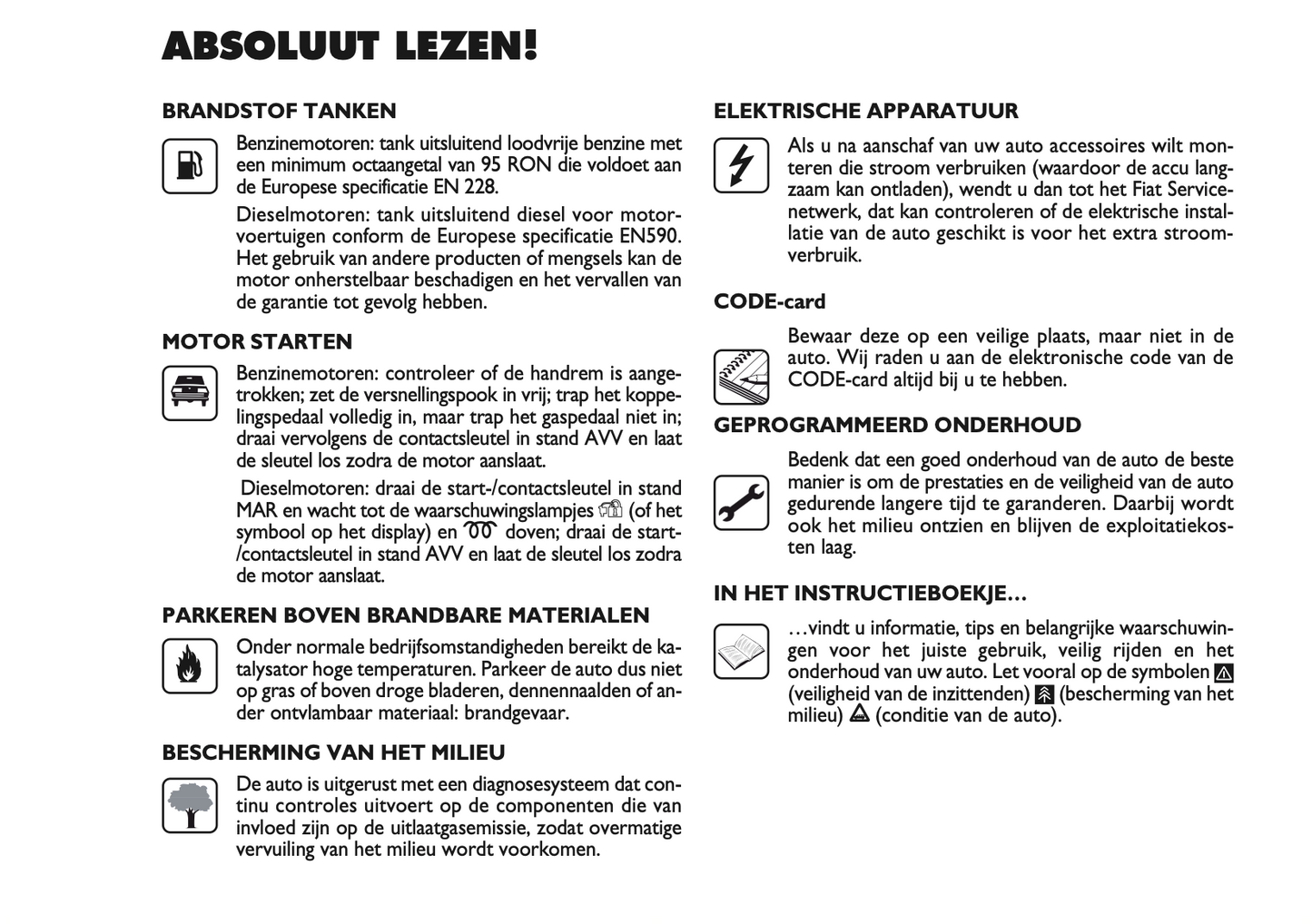 2009-2010 Fiat Panda Bedienungsanleitung | Niederländisch