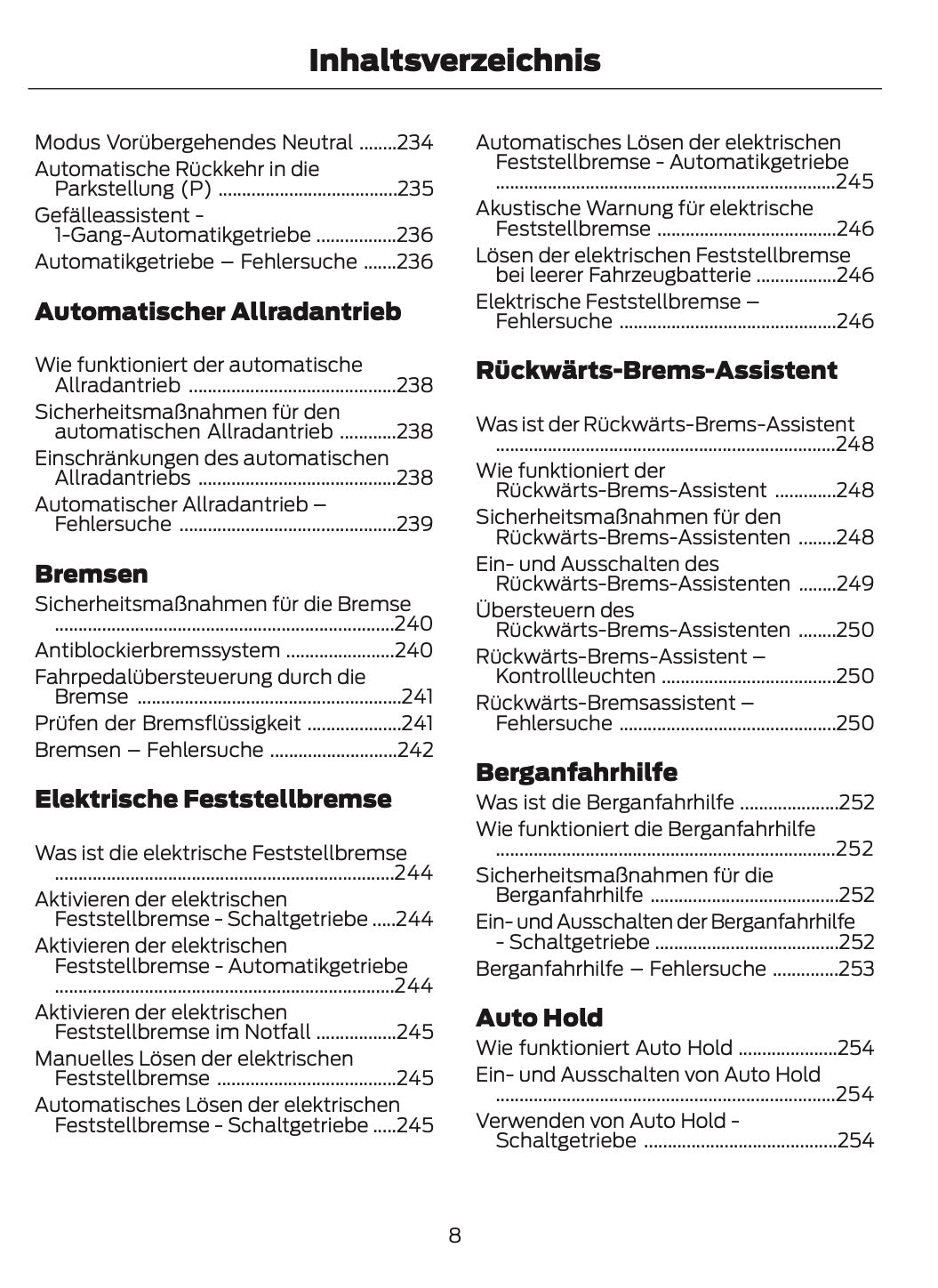 2024-2025 Ford Kuga Bedienungsanleitung | Deutsch