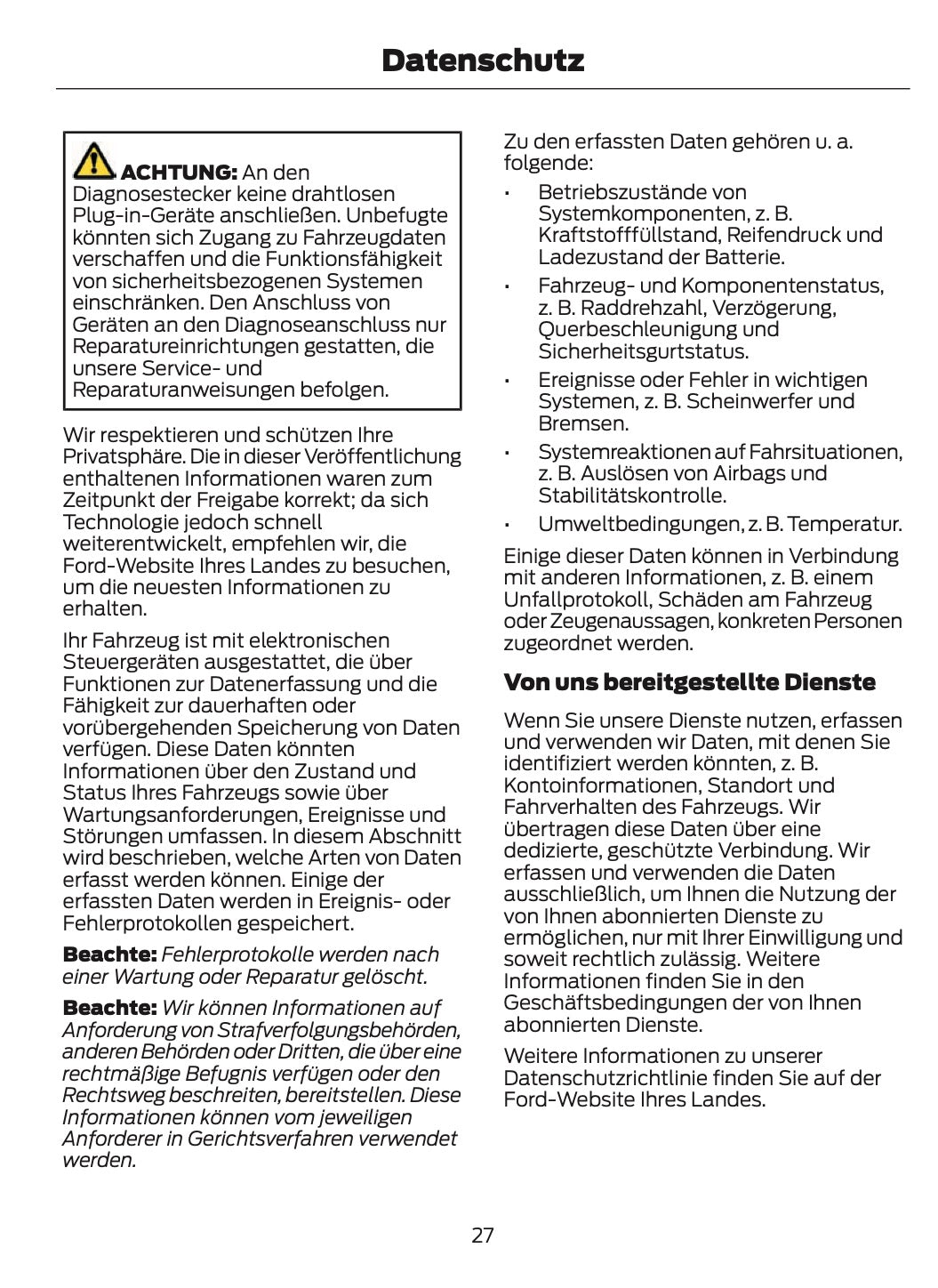 2024-2025 Ford Tourneo Custom/Transit Custom Owner's Manual | German