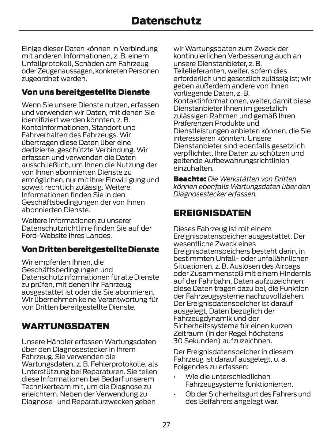 2024-2025 Ford Transit Bedienungsanleitung | Deutsch