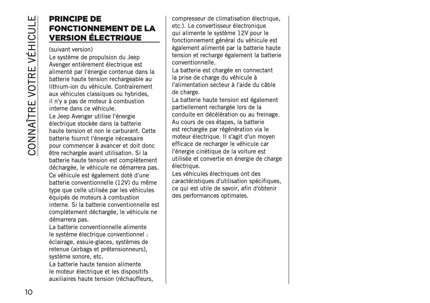 2024-2025 Jeep Avenger Owner's Manual | French