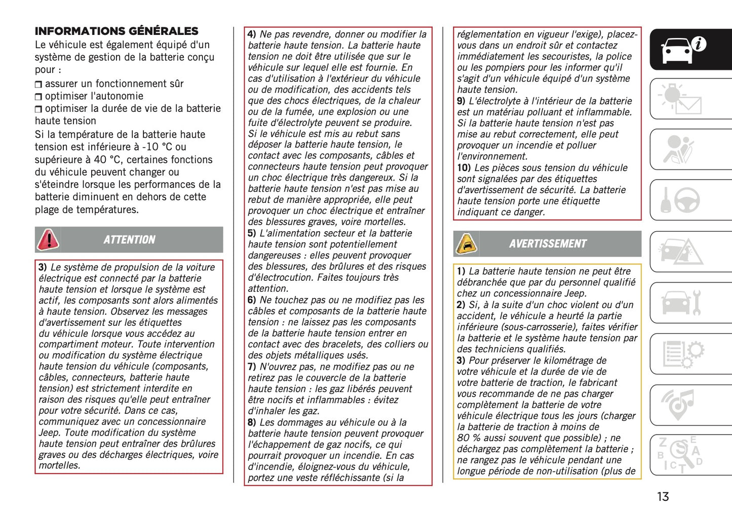 2024-2025 Jeep Avenger Owner's Manual | French