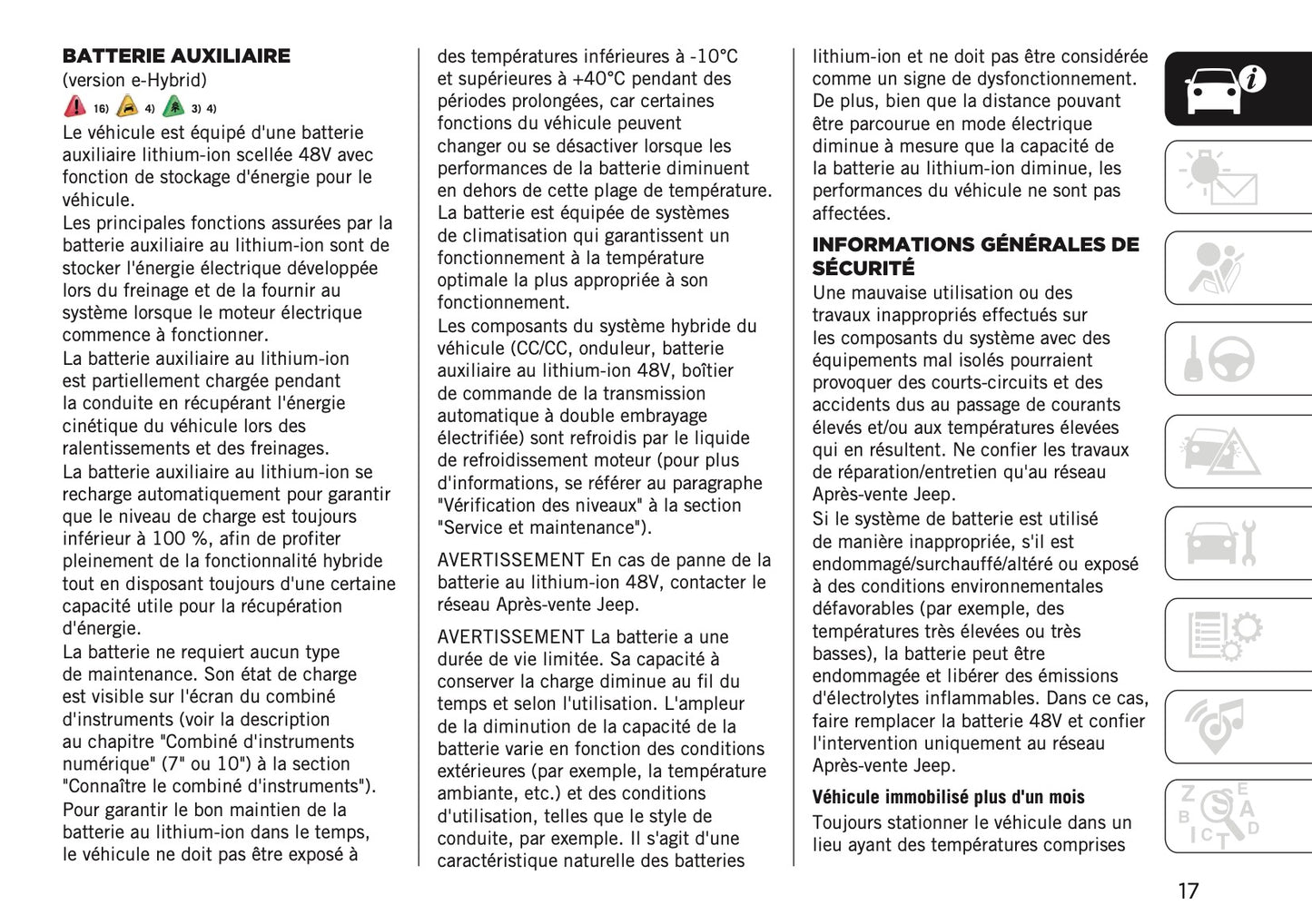 2024-2025 Jeep Avenger Owner's Manual | French
