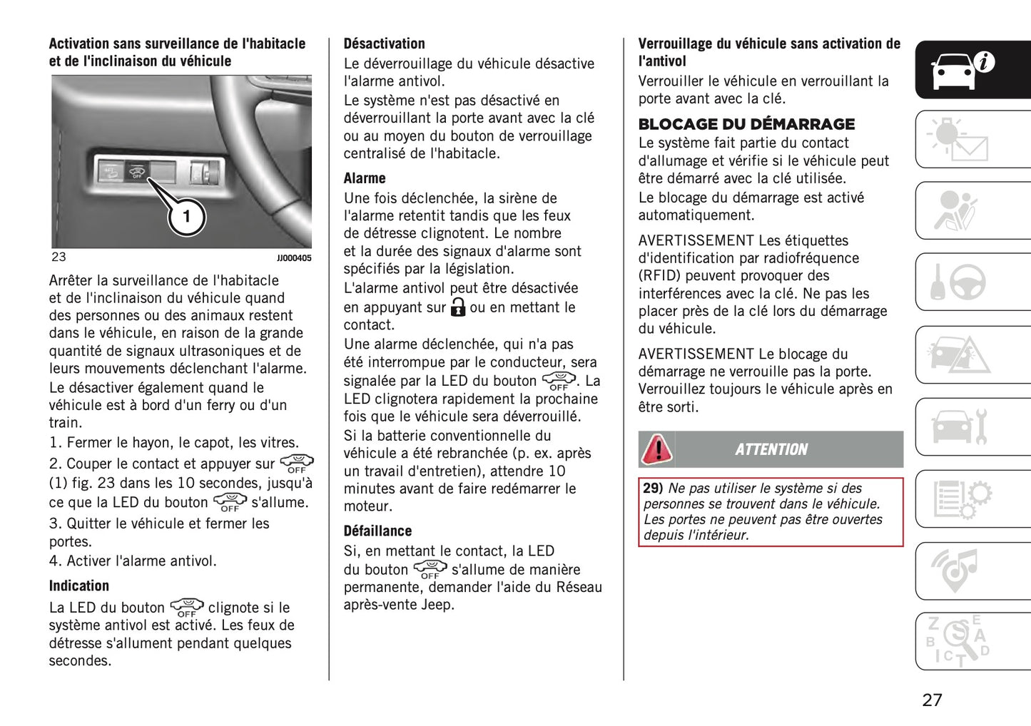 2024-2025 Jeep Avenger Owner's Manual | French