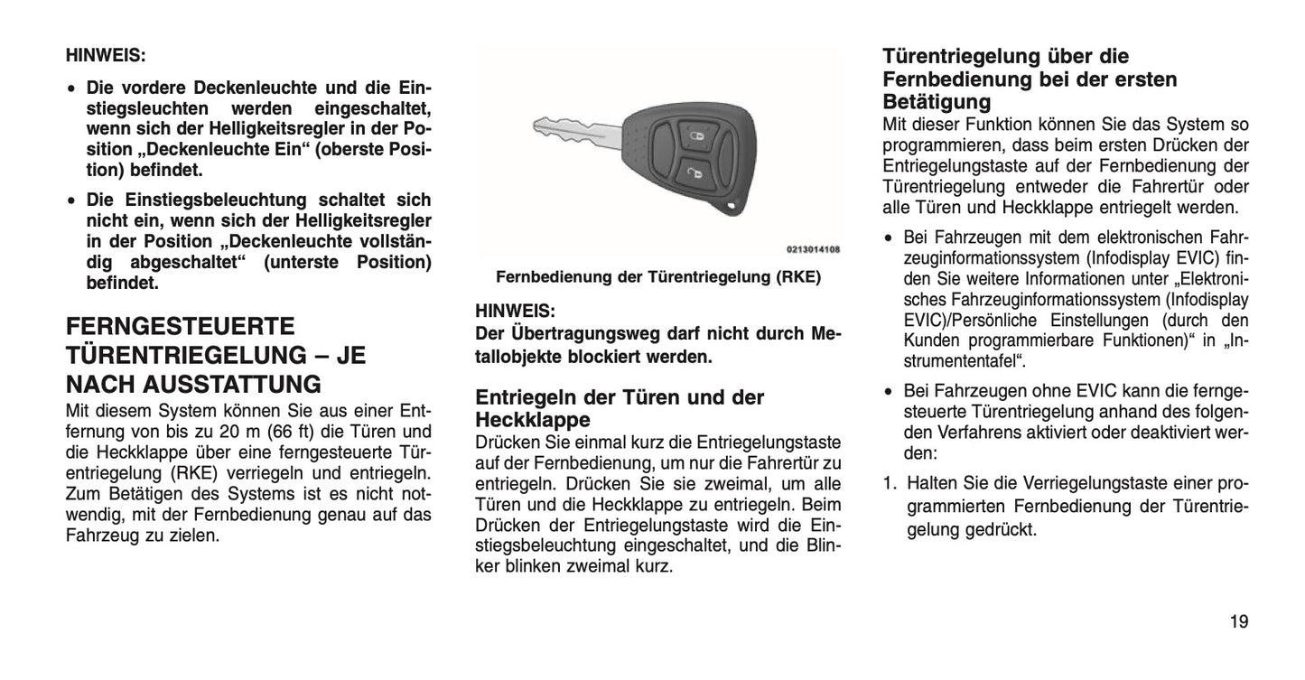 2015 Jeep Wrangler Bedienungsanleitung | Deutsch
