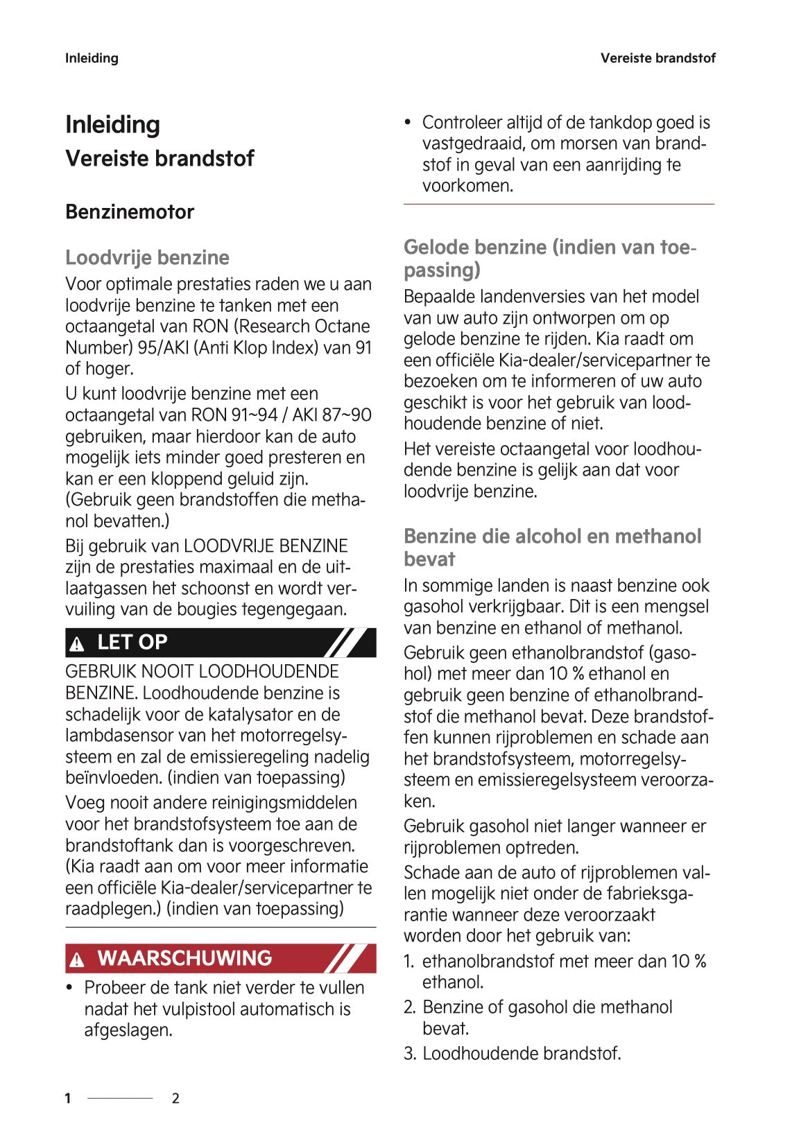 2024-2025 Kia Ceed/ProCeed/XCeed Owner's Manual | Dutch