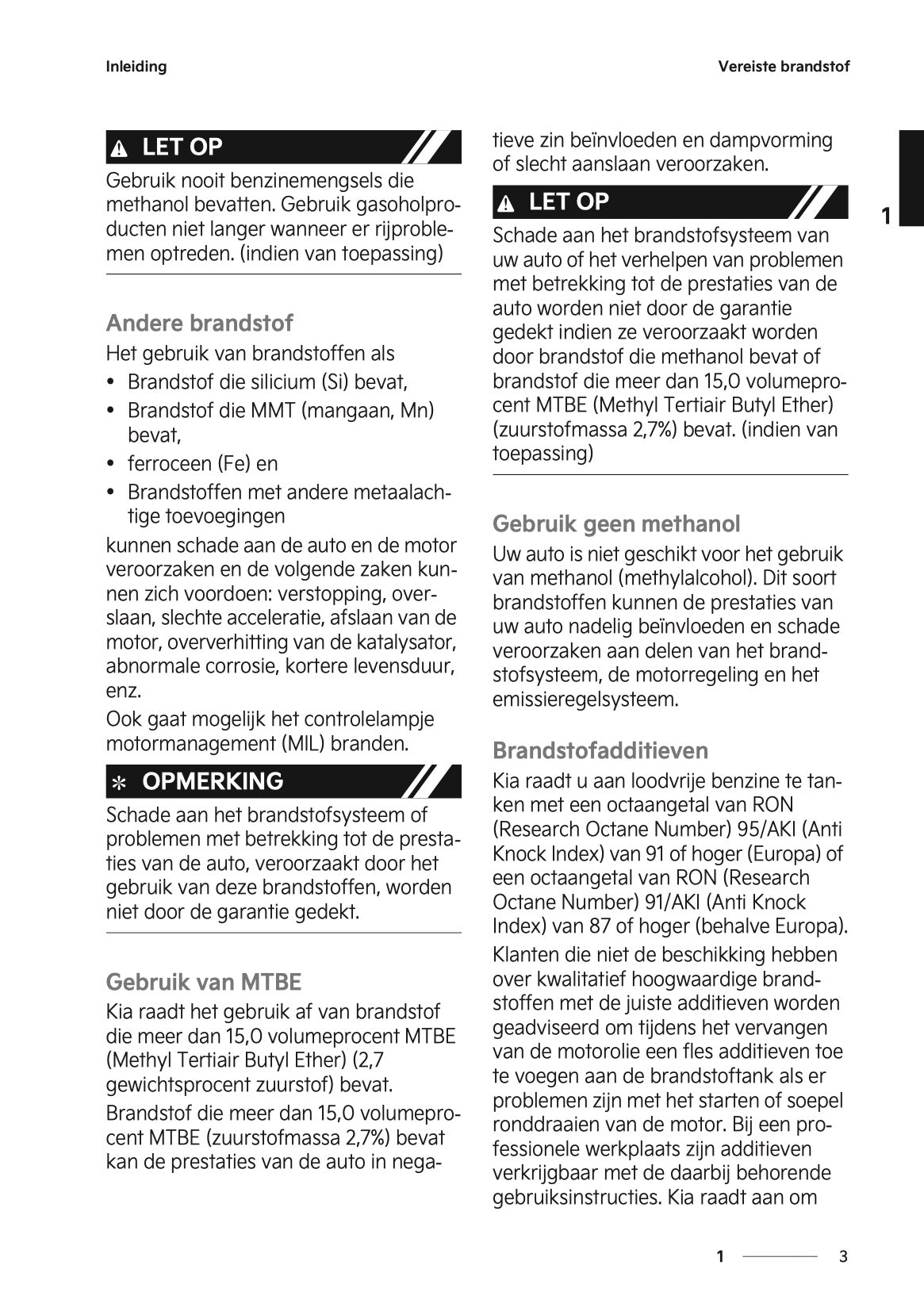 2024-2025 Kia Ceed/ProCeed/XCeed Owner's Manual | Dutch