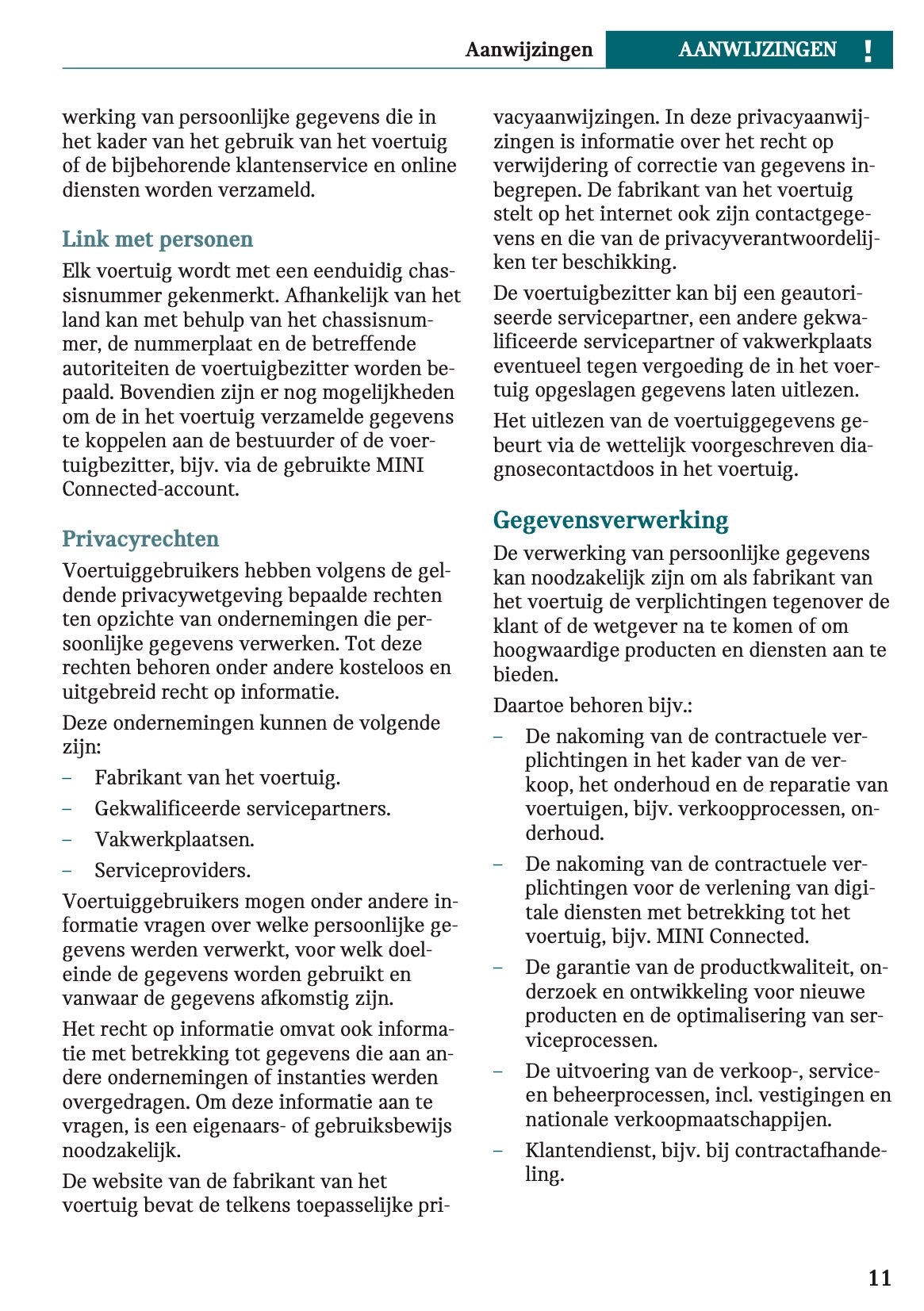 2024 Mini Countryman Electric Owner's Manual | Dutch
