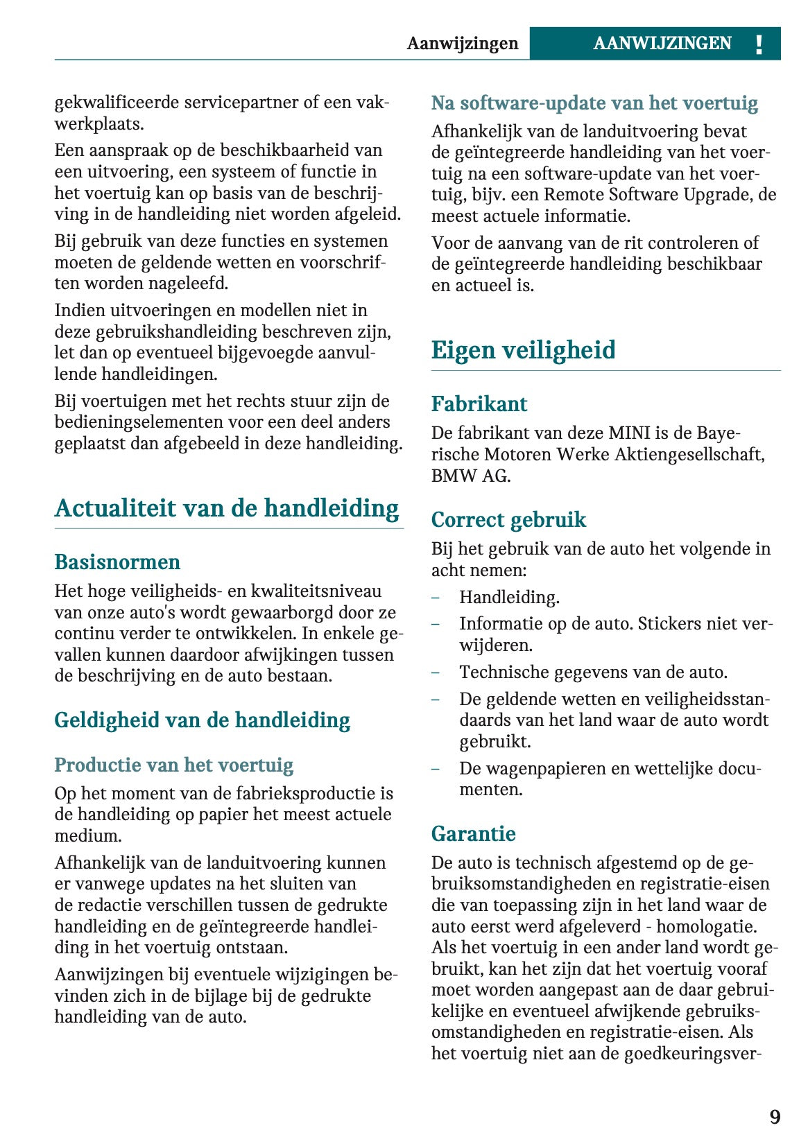 2024 Mini Countryman Electric Owner's Manual | Dutch