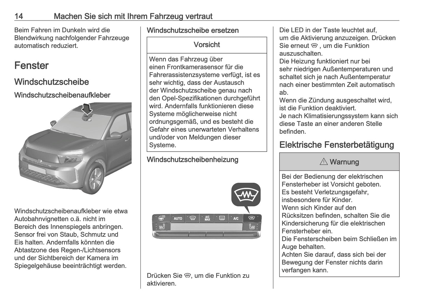 2025 Opel Frontera Bedienungsanleitung | Deutsch