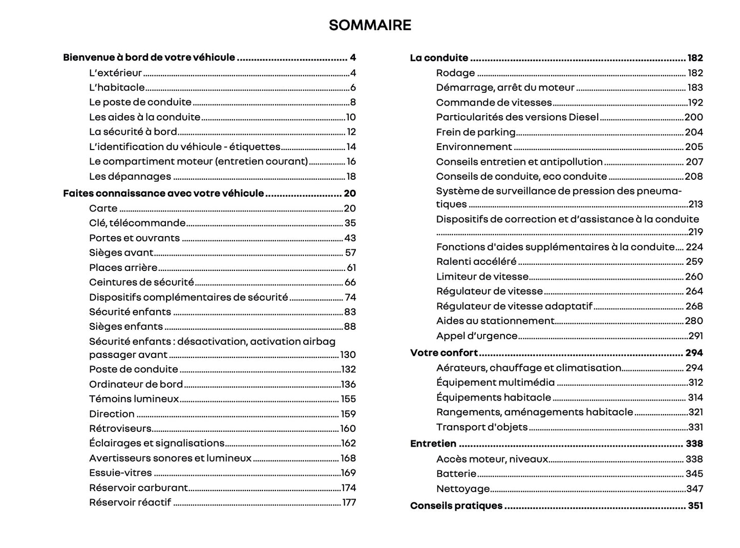 2024-2025 Renault Trafic Owner's Manual | French