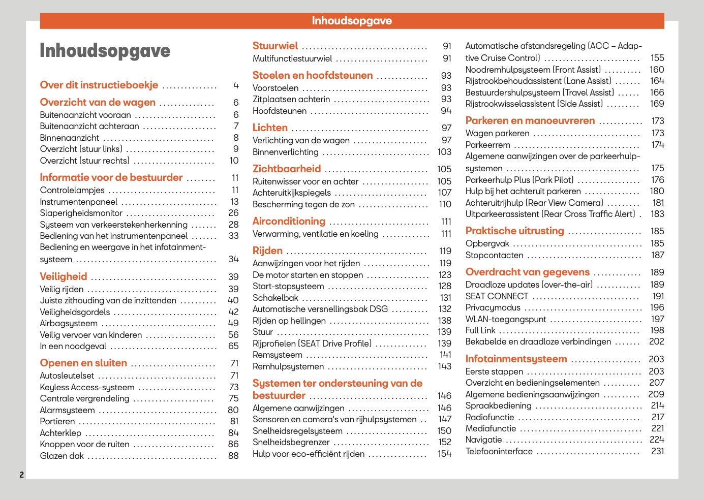 2025 Seat Ibiza Owner's Manual | Dutch