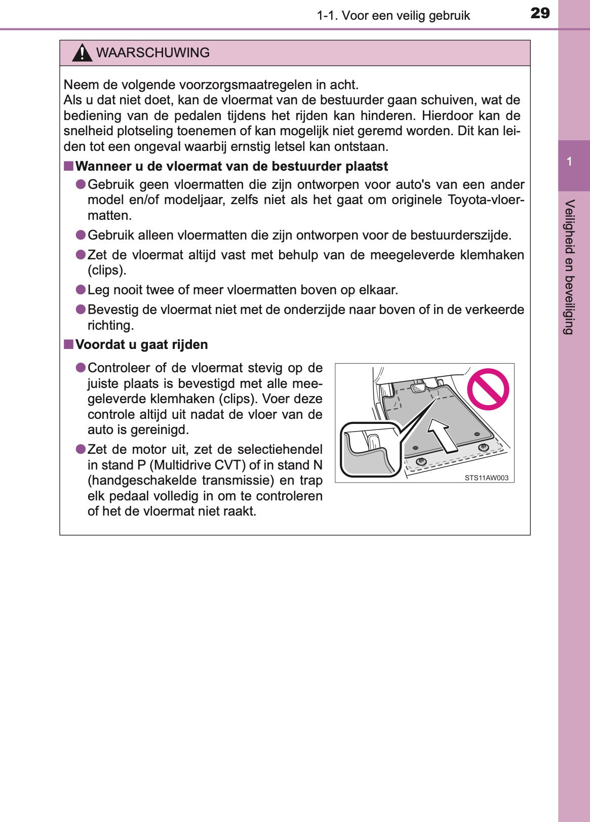2016-2017 Toyota Yaris Owner's Manual | Dutch