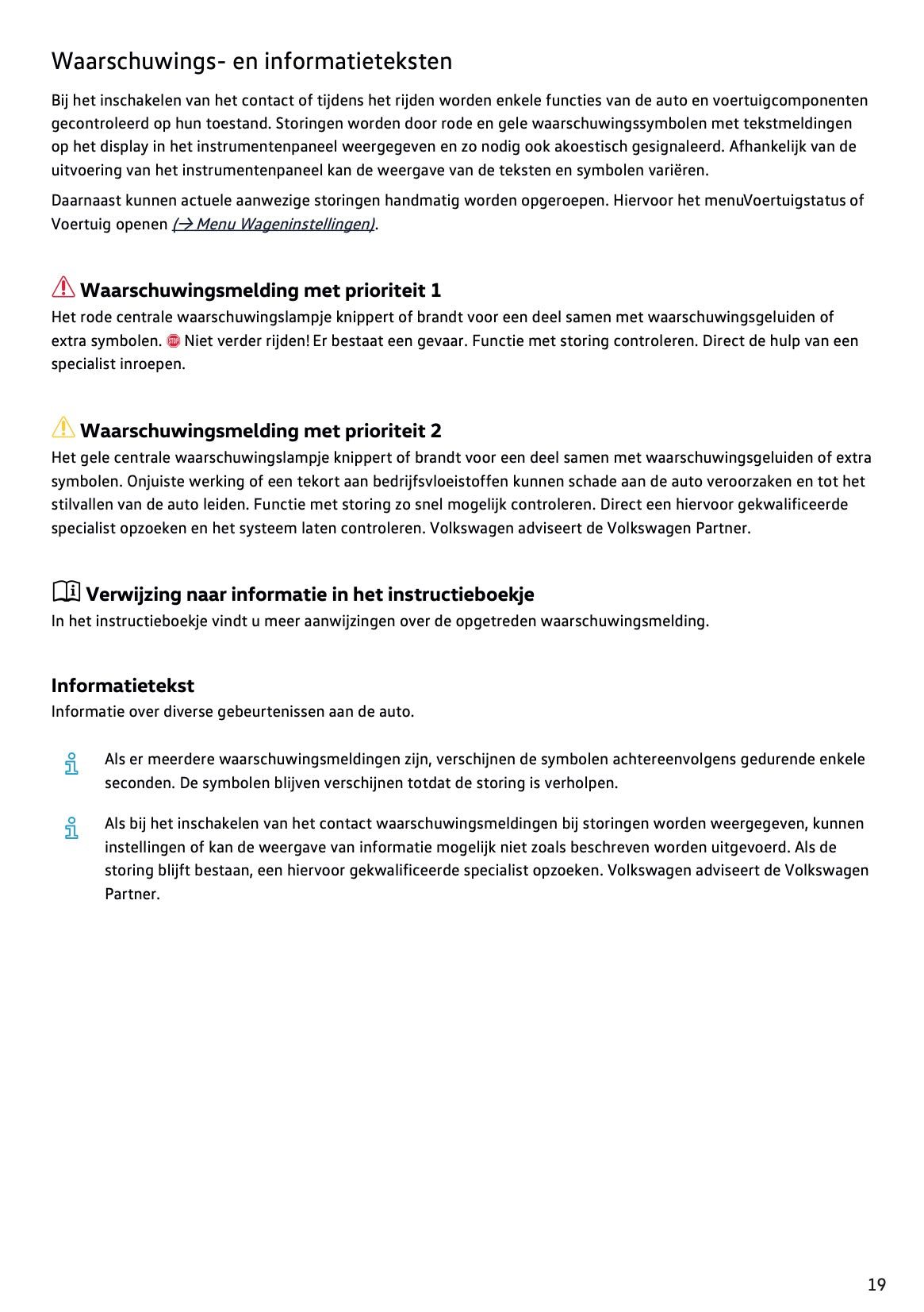 2023-2024 Volkswagen T-Cross Owner's Manual | Dutch