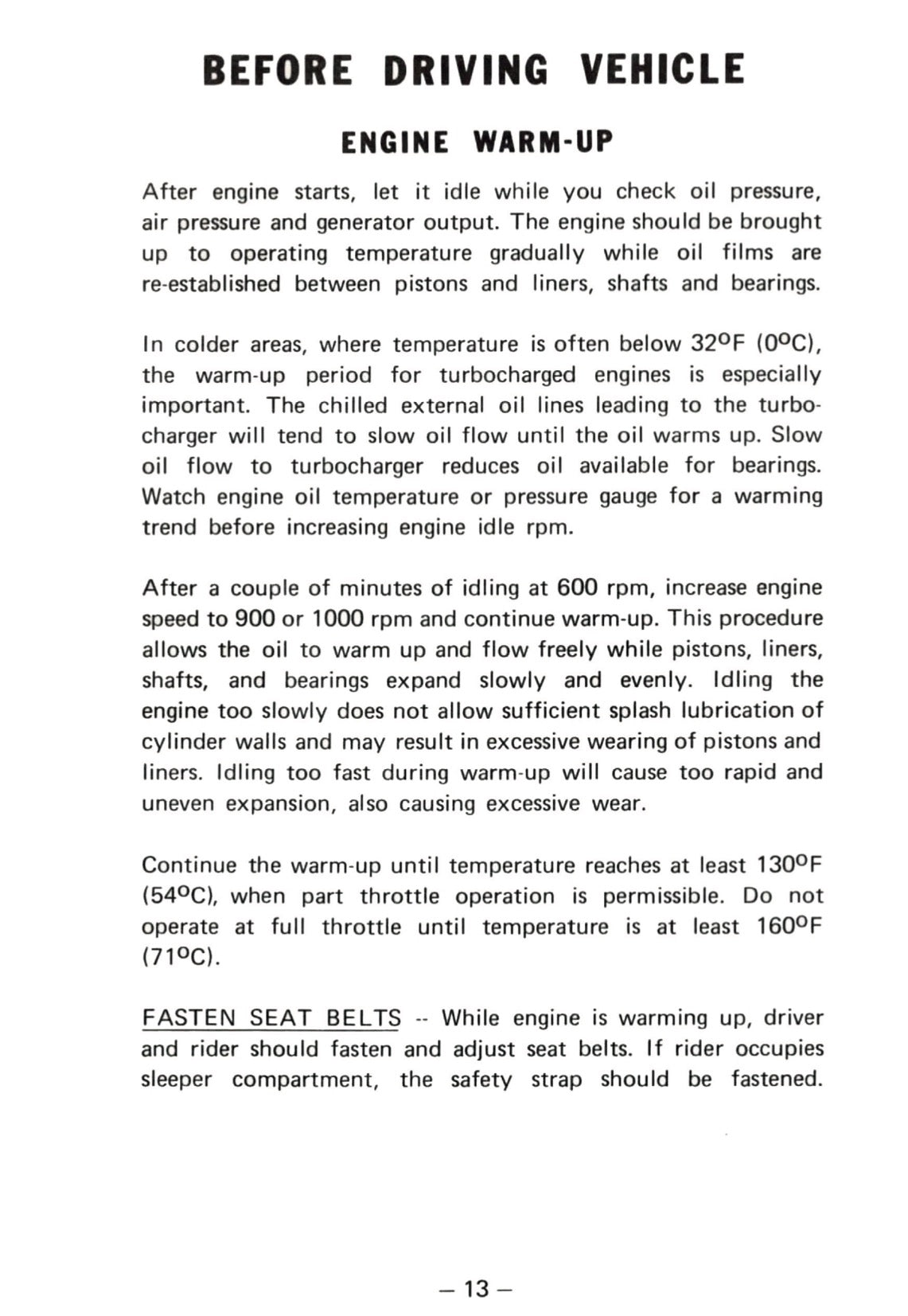 1976 Kenworth Owner's Manual | English