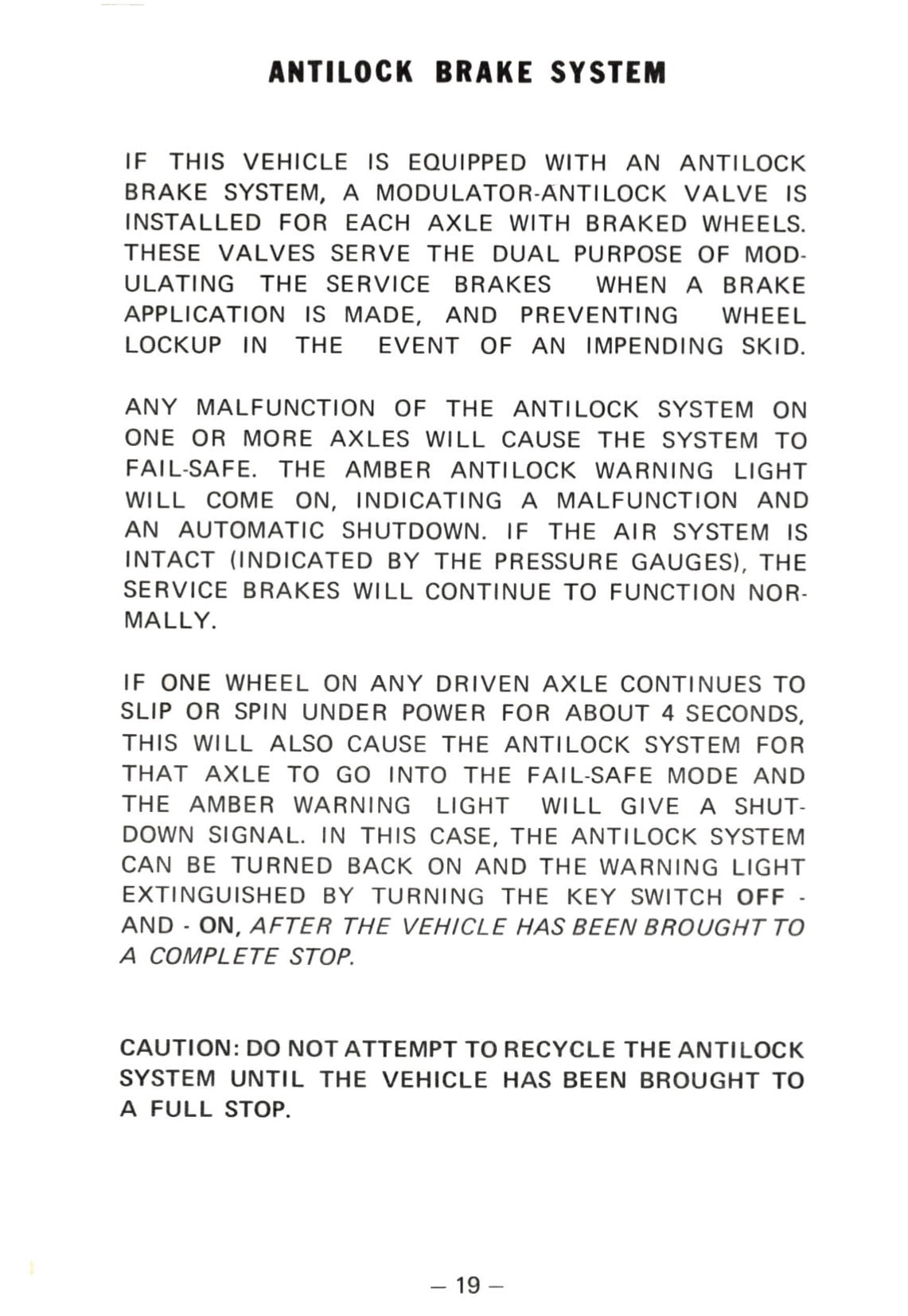 1976 Kenworth Owner's Manual | English