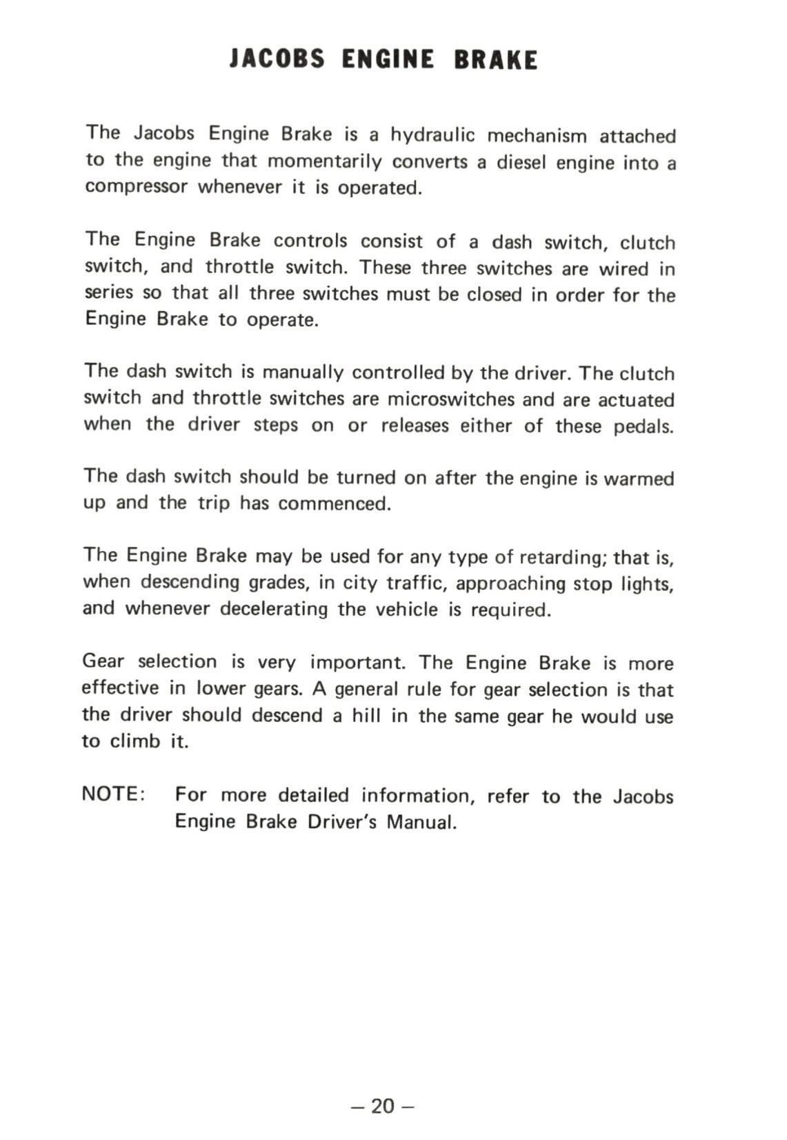 1976 Kenworth Owner's Manual | English