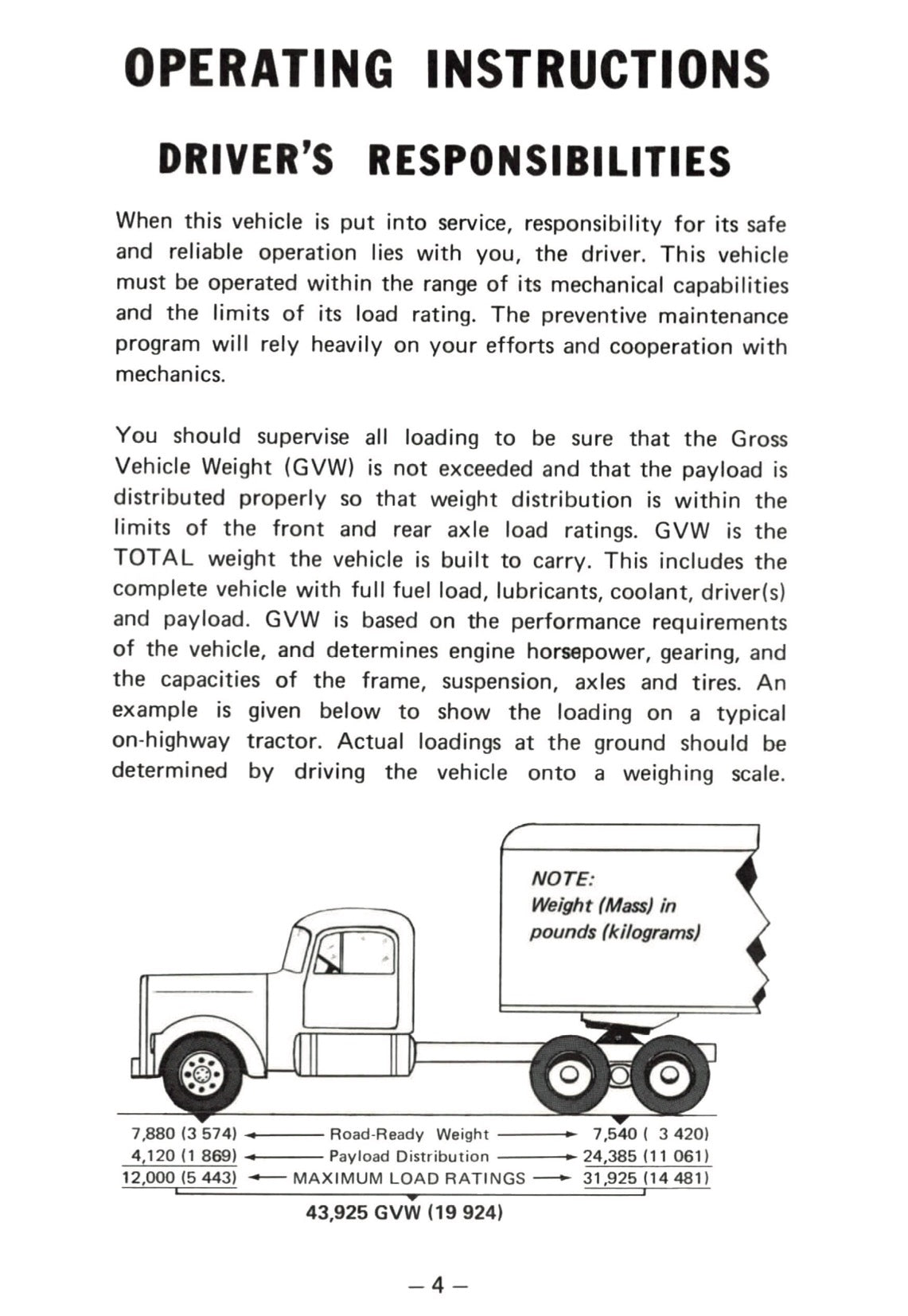 1976 Kenworth Owner's Manual | English