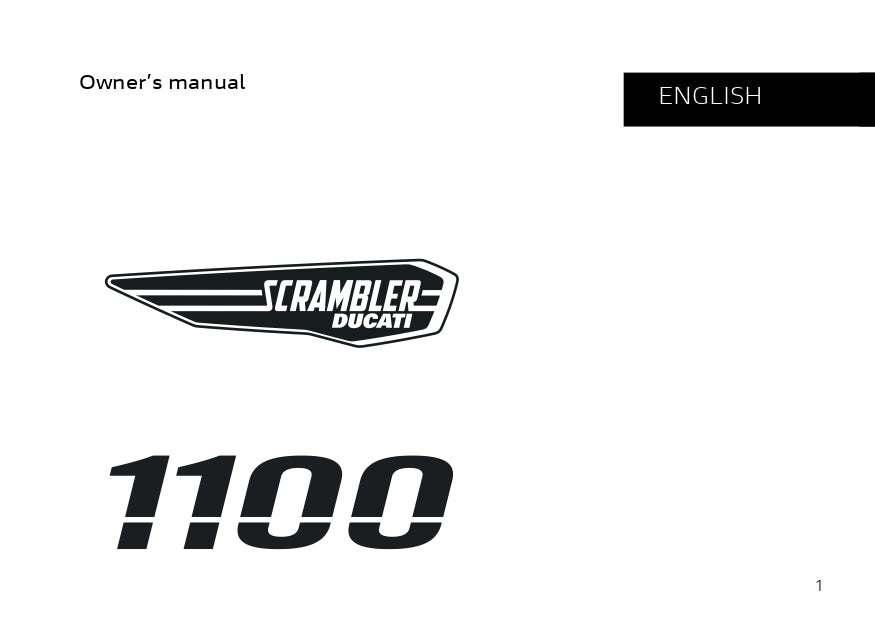 2019 Ducati Scrambler Owner's Manual | English