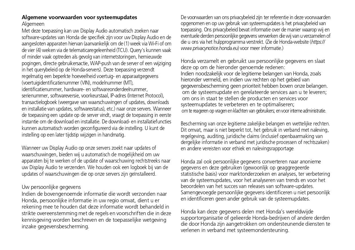 2021-2022 Honda Jazz e:HEV Bedienungsanleitung | Niederländisch