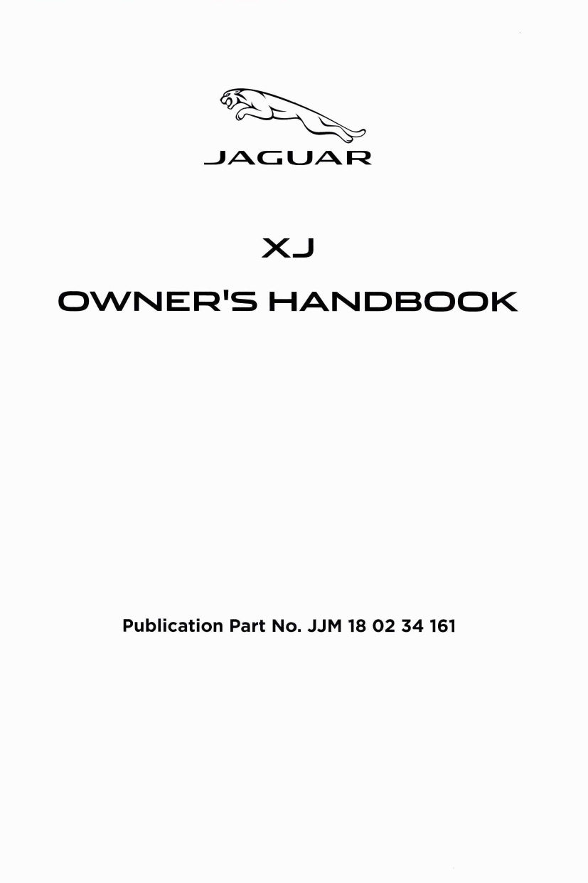 2016 Jaguar XJ Bedienungsanleitung | Englisch