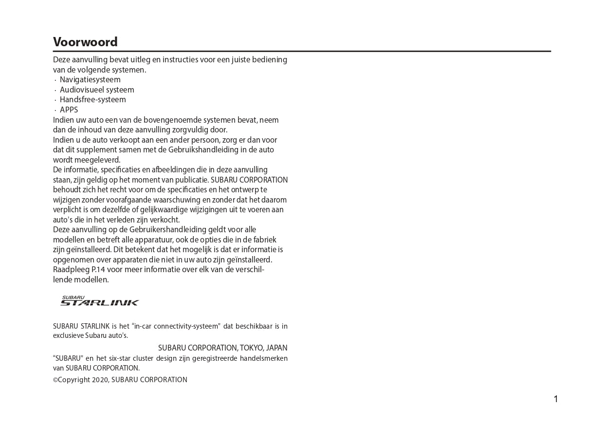 2020 Subaru Forester Navigation Guide | Dutch