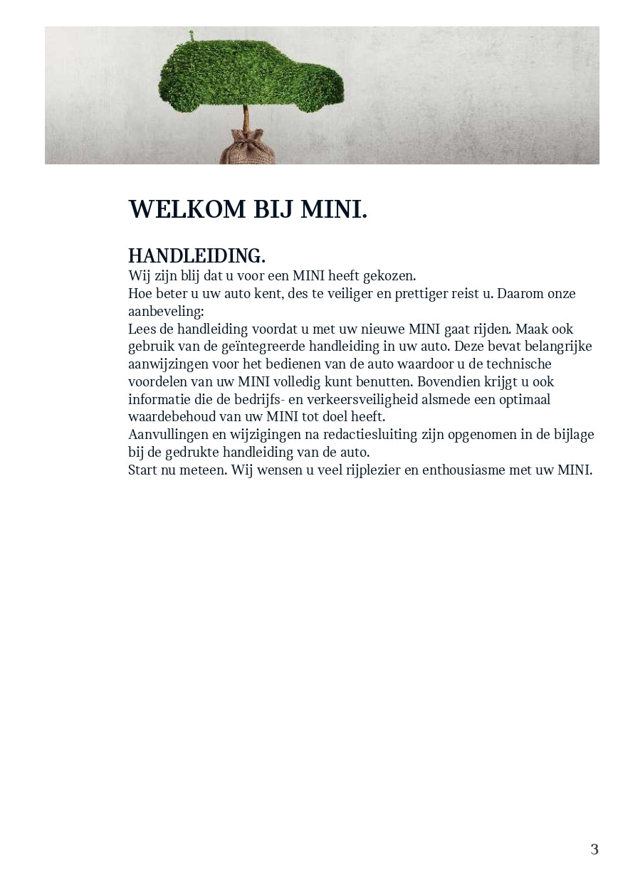 2020 Mini Countryman Plug-in-Hybrid Owner's Manual | Dutch