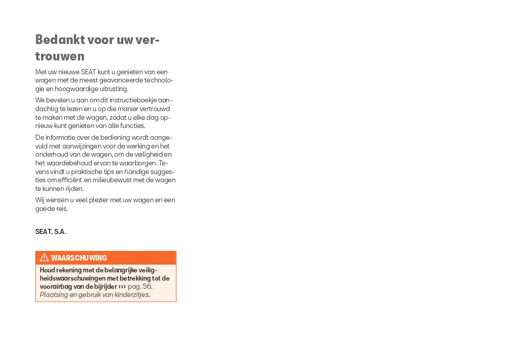 2022-2023 Seat Arona Owner's Manual | Dutch