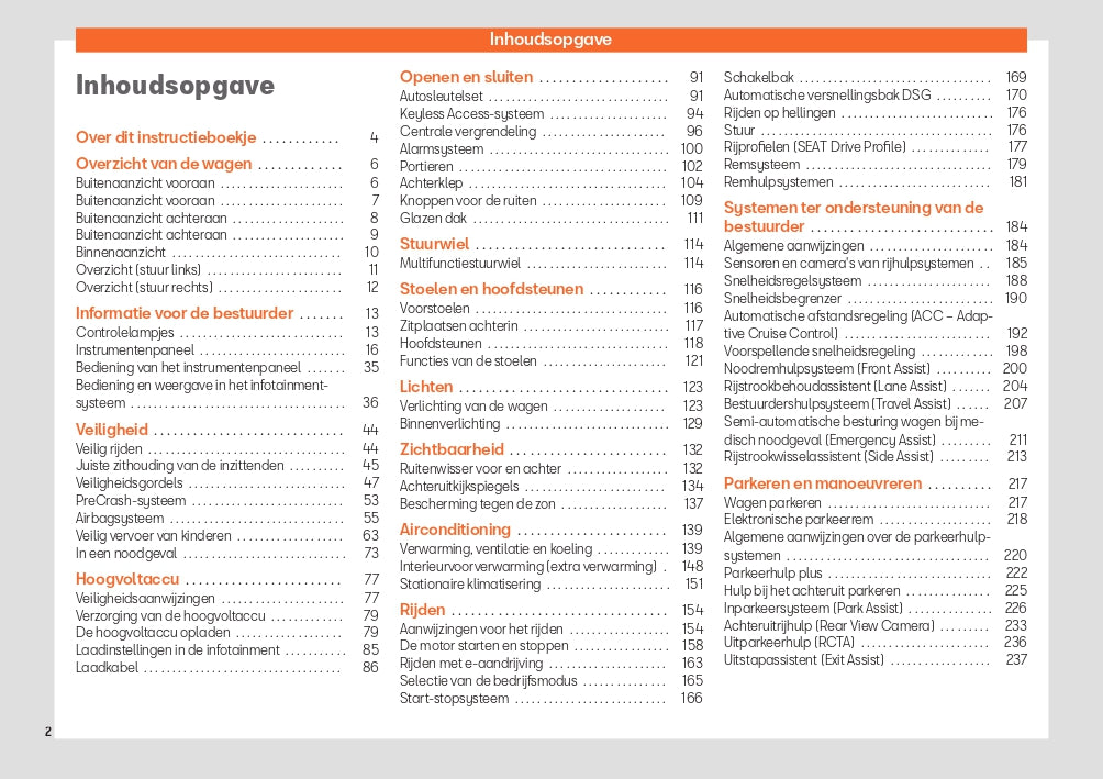 2022-2023 Seat Leon/Leon Sportstourer Owner's Manual | Dutch