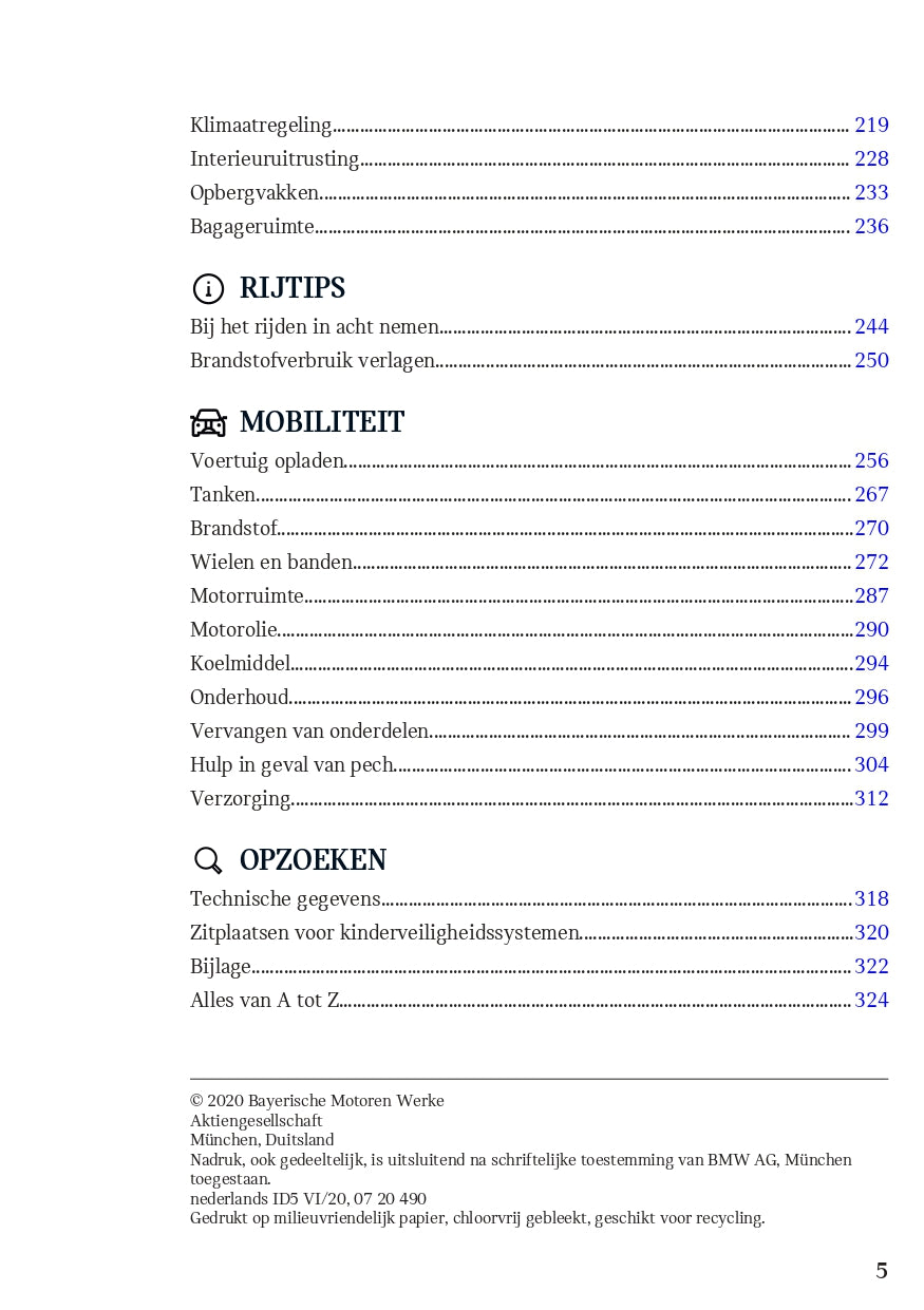 2020 Mini Countryman Plug-in-Hybrid Owner's Manual | Dutch
