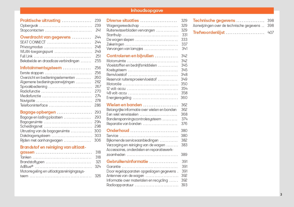 2022-2023 Seat Leon/Leon Sportstourer Owner's Manual | Dutch