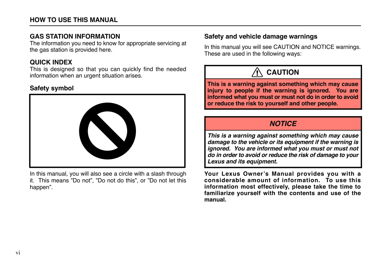 2001 Lexus LX 470 Owner's Manual | English