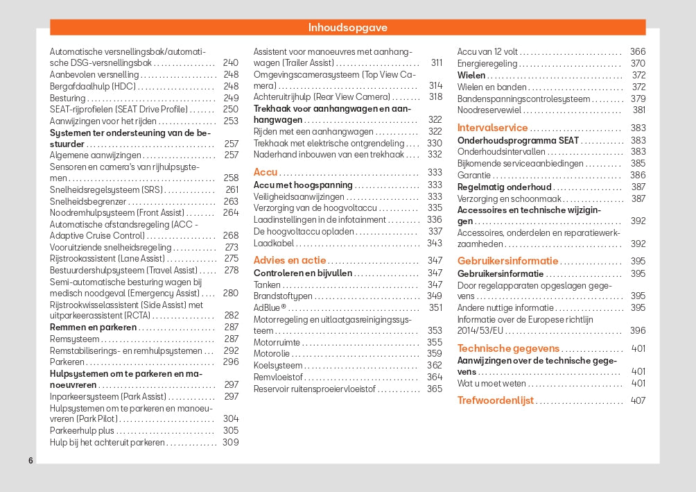 2021-2022 Seat Tarraco Owner's Manual | Dutch